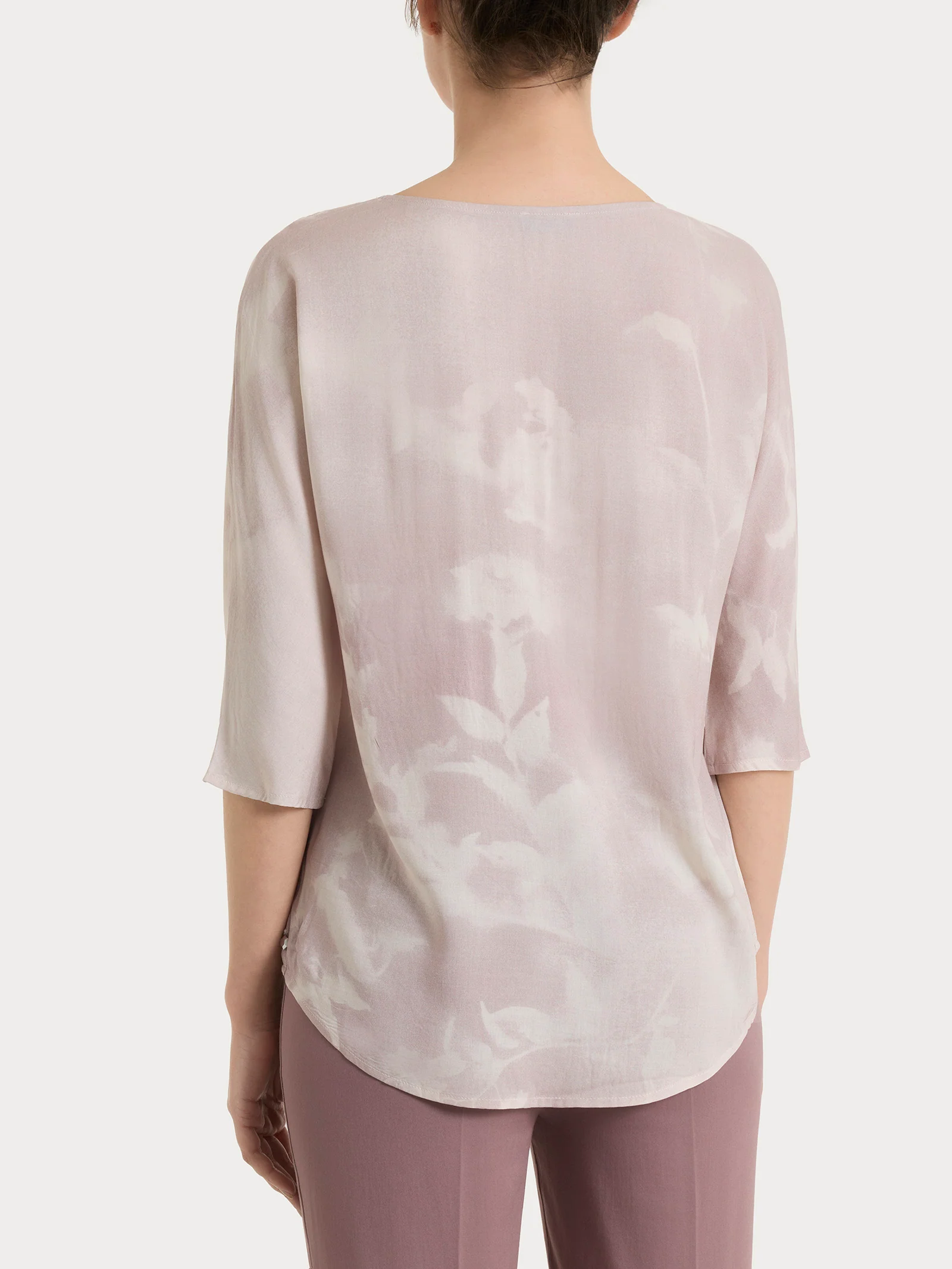Blusa con manica 3/4 e fantasia in EcoSeta - Fant.Champignon - Image 3