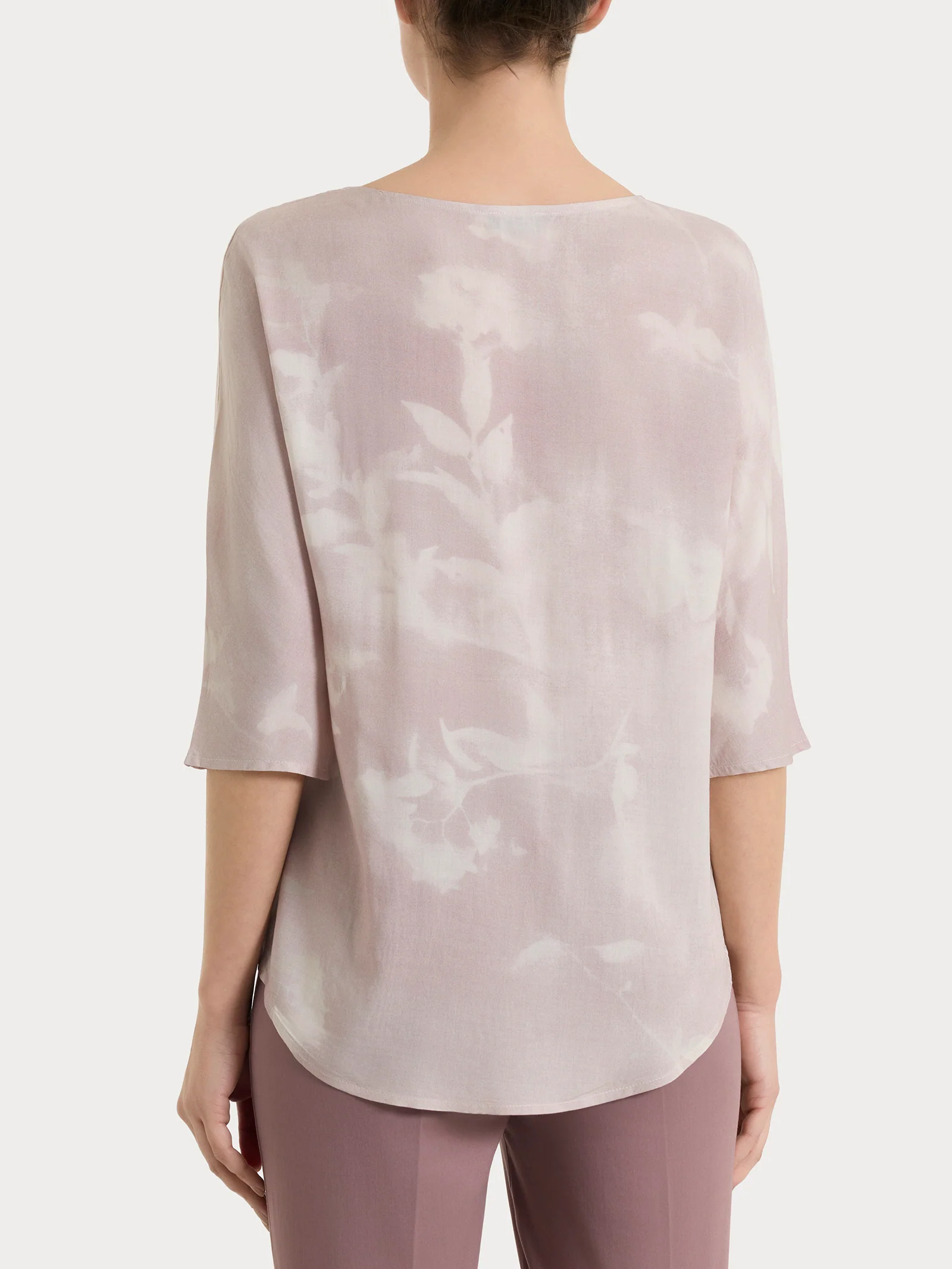 Blusa con manica 3/4 e fantasia in EcoSeta - Fant.Champignon - Image 4