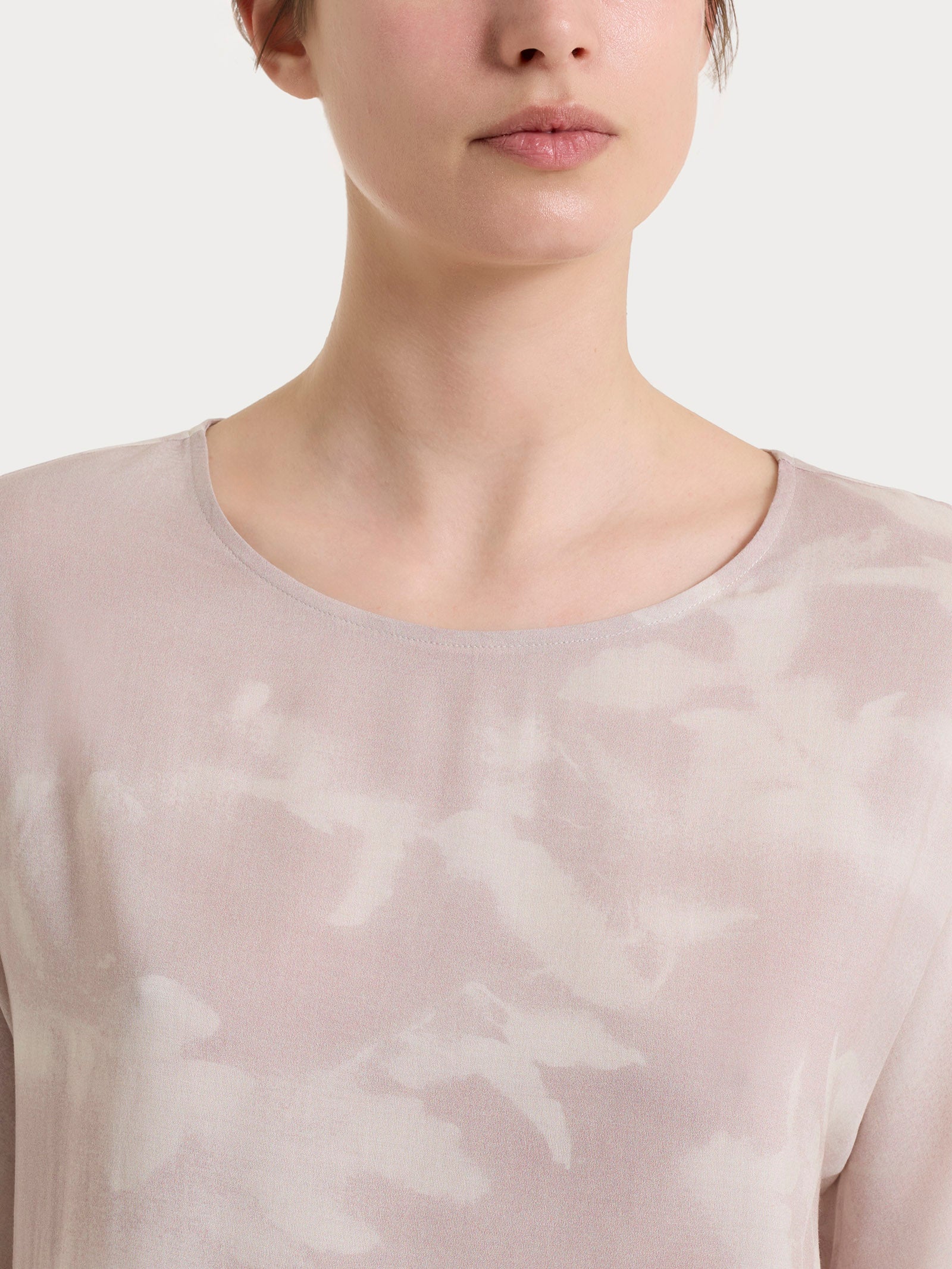Blusa con manica 3/4 e fantasia in EcoSeta - Fant.Champignon - Image 5