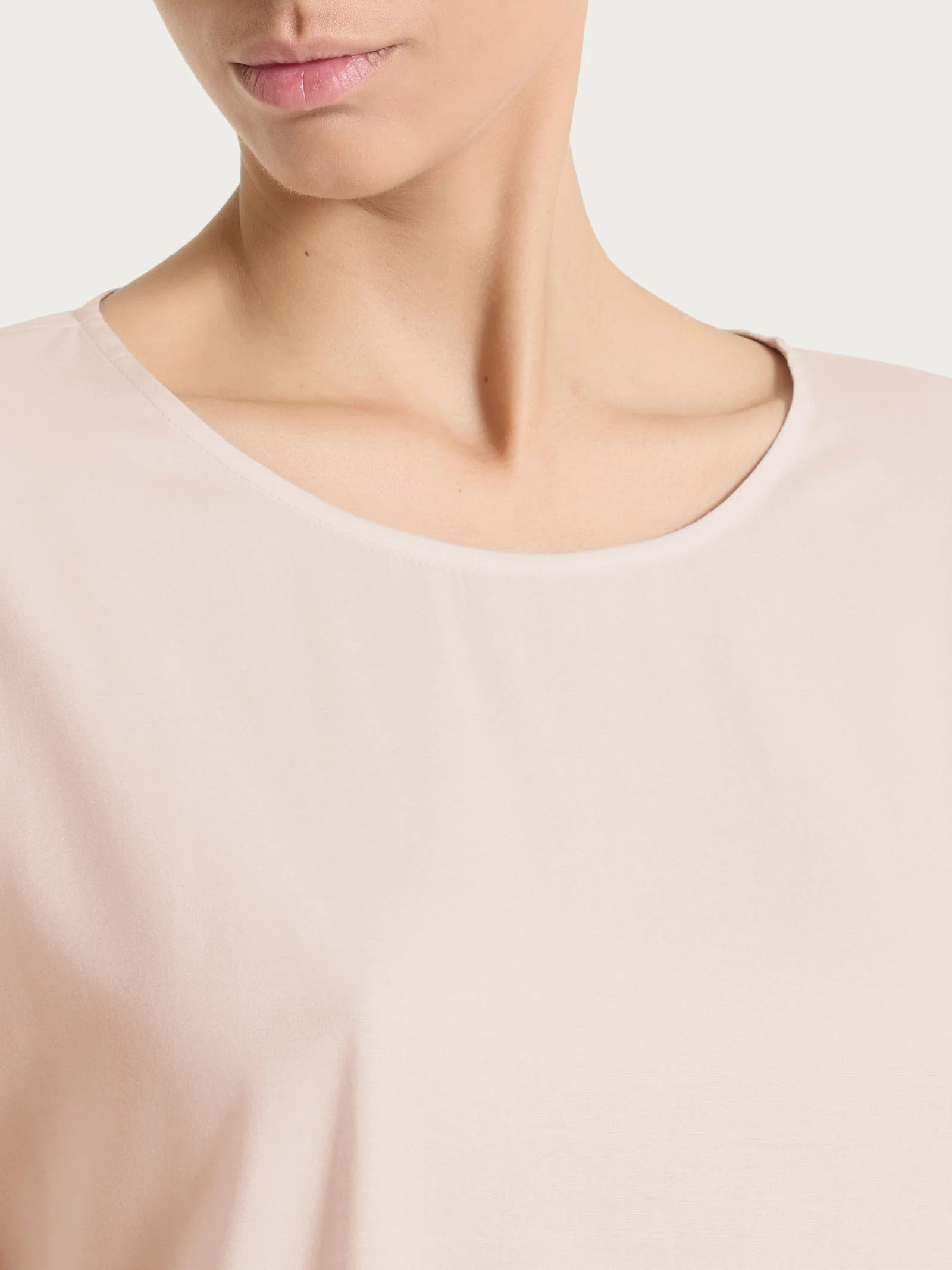 Blusa con manica 3/4 in Voile Stretch - Cameo Rose - Image 3