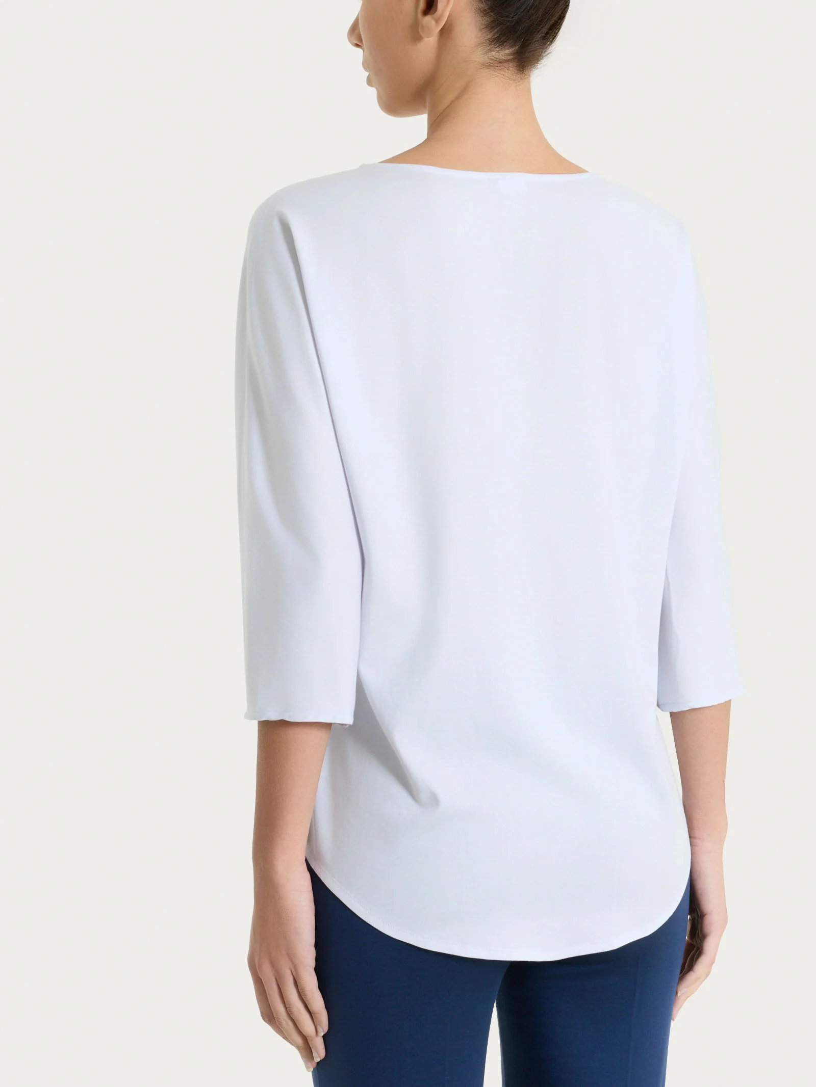 Blusa con manica 3/4 in Voile Stretch - Lilac Hint - Image 2