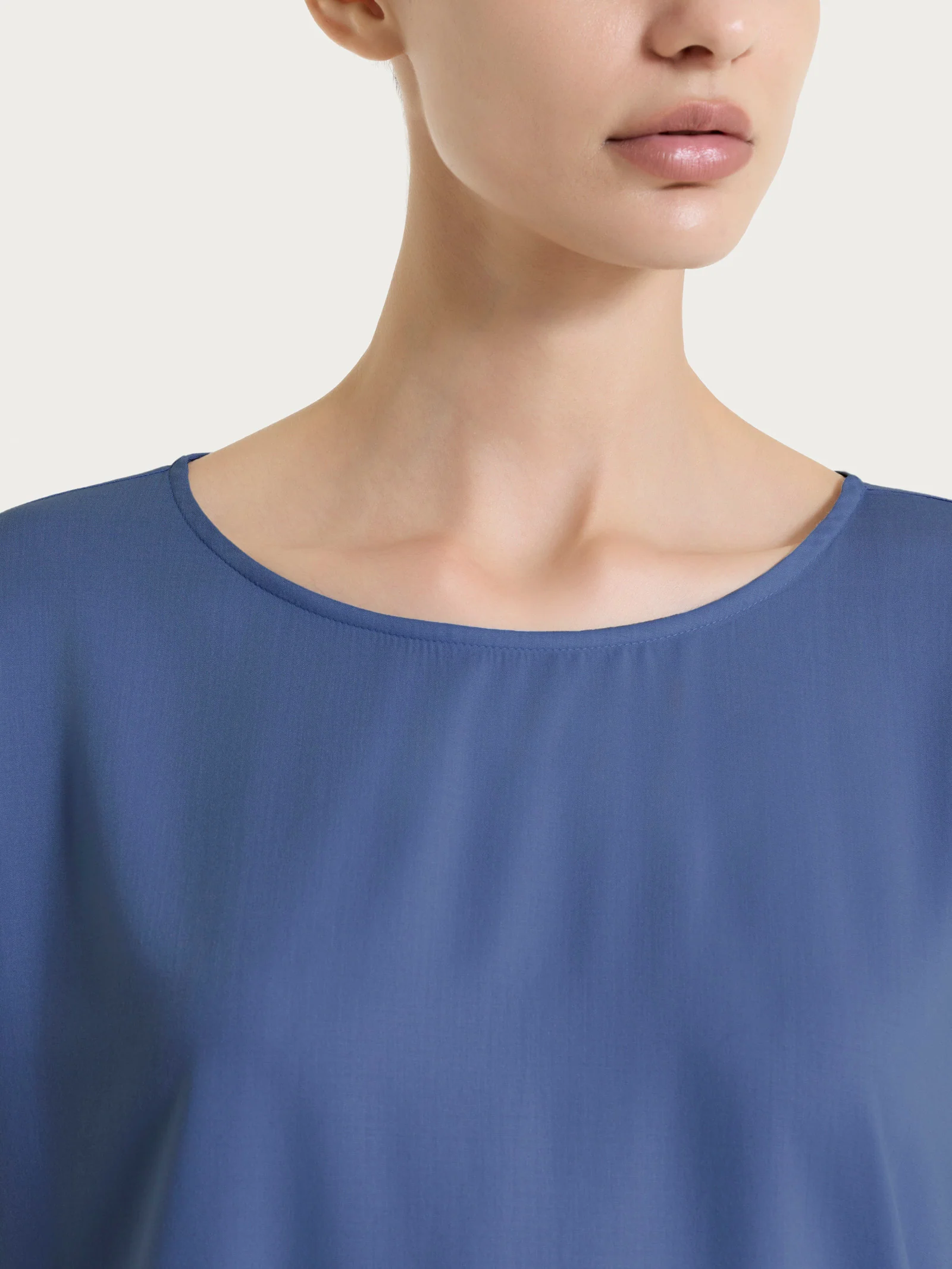 Blusa con manica 3/4 in Voile Stretch - Oceana - Image 4
