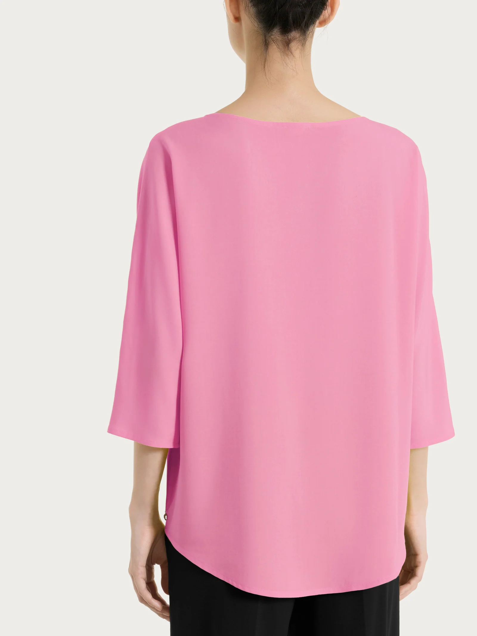 Blusa con manica 3/4 in Voile Stretch - Cashmere Rose - Image 5