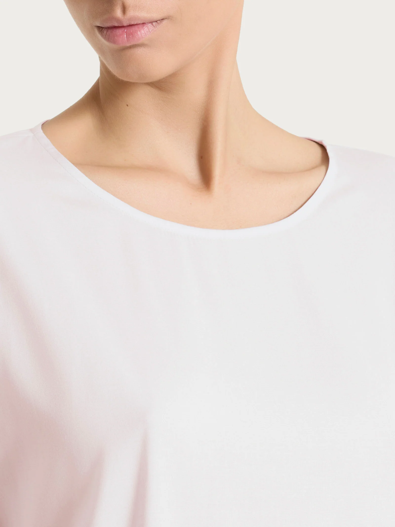 Blusa con manica 3/4 in Voile Stretch - Hushed Violet - Image 3