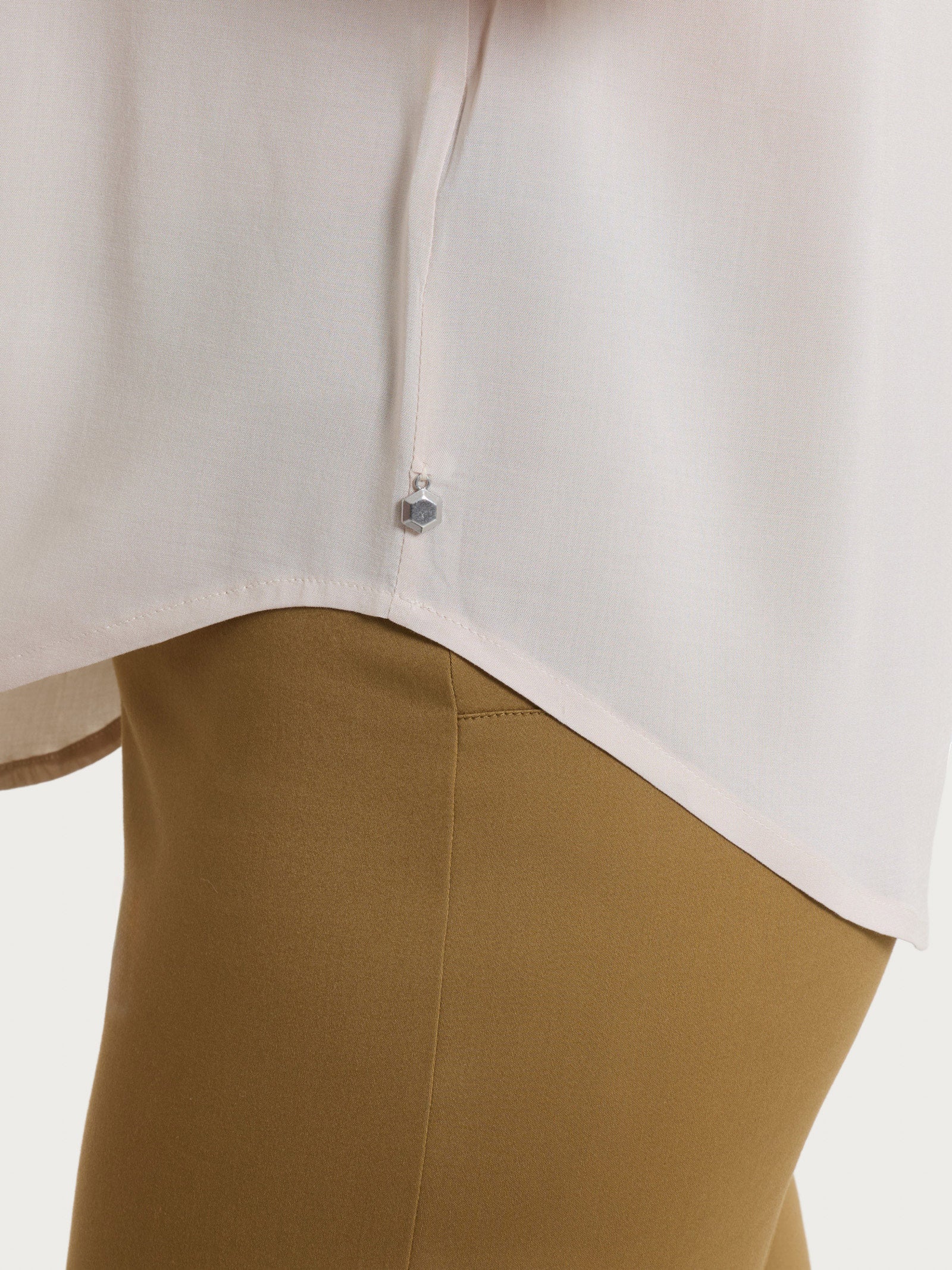 Blusa con manica a kimono in Voile Stretch - Champignon - Image 3