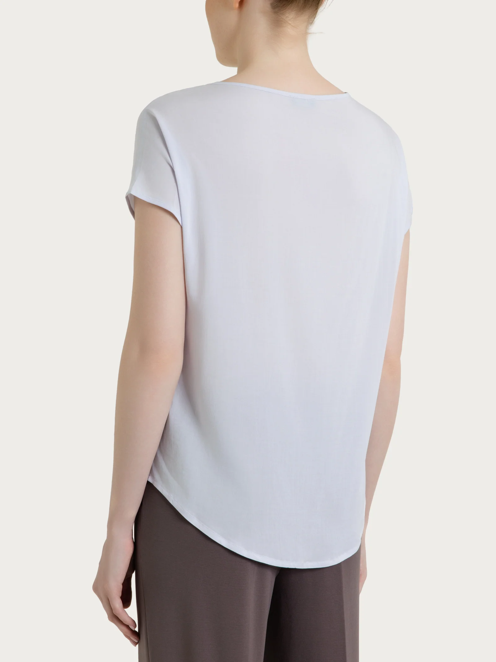 Blusa con manica a kimono in Voile Stretch - Lilac Hint - Image 2
