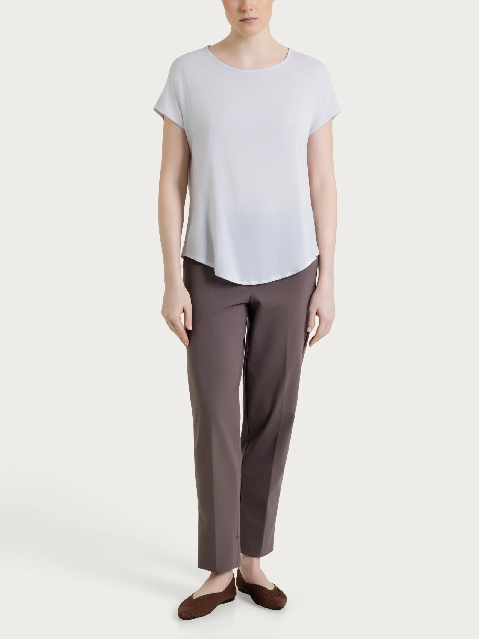 Blusa con manica a kimono in Voile Stretch - Lilac Hint - Image 5