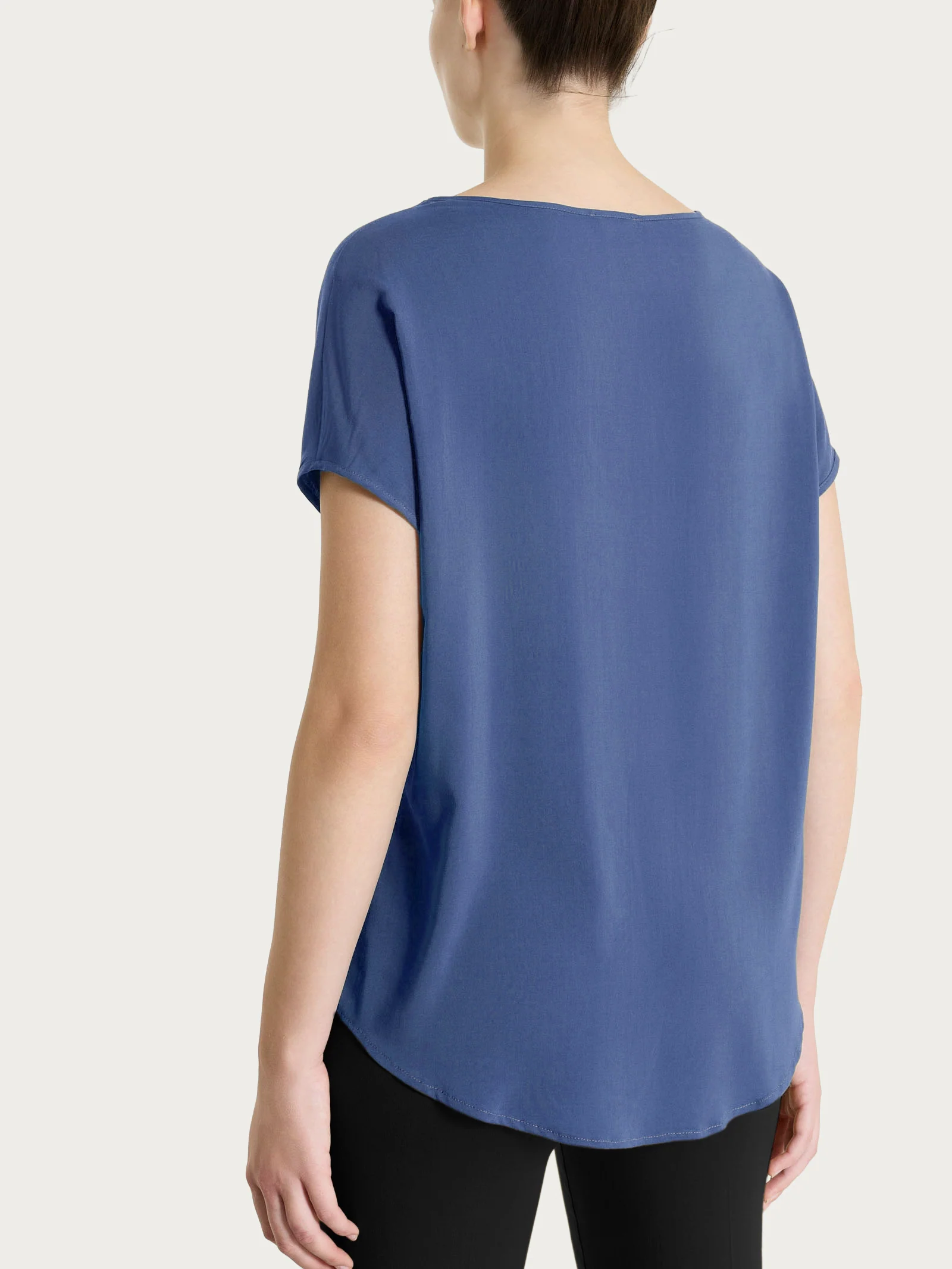 Blusa con manica a kimono in Voile Stretch - Oceana - Image 2