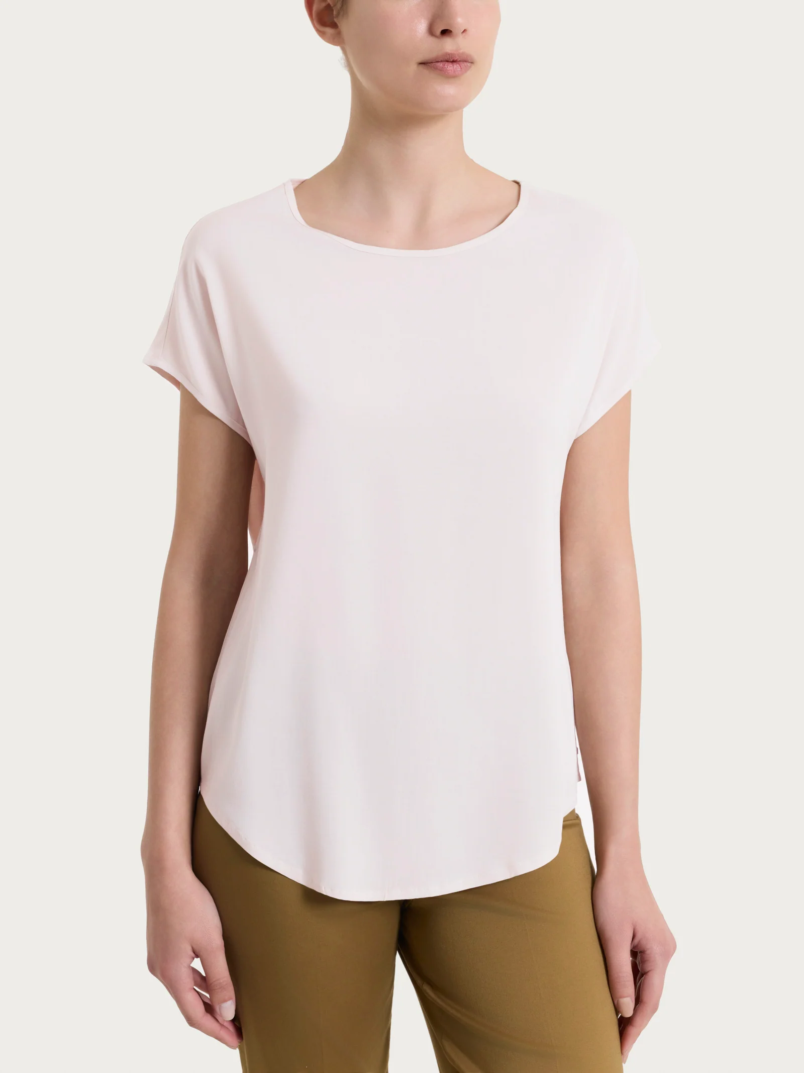 Blusa con manica a kimono in Voile Stretch - Hushed Violet