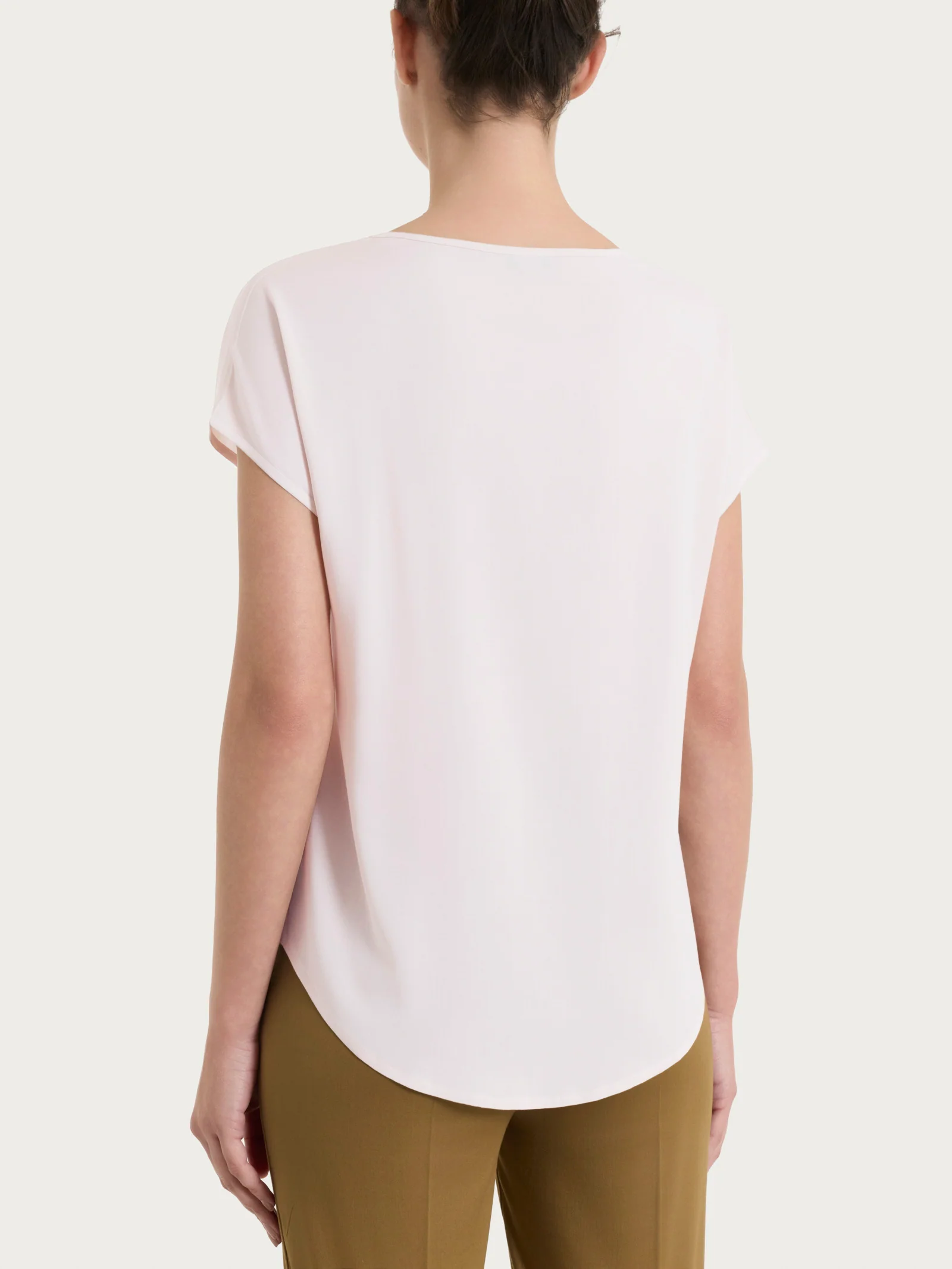 Blusa con manica a kimono in Voile Stretch - Hushed Violet - Image 2