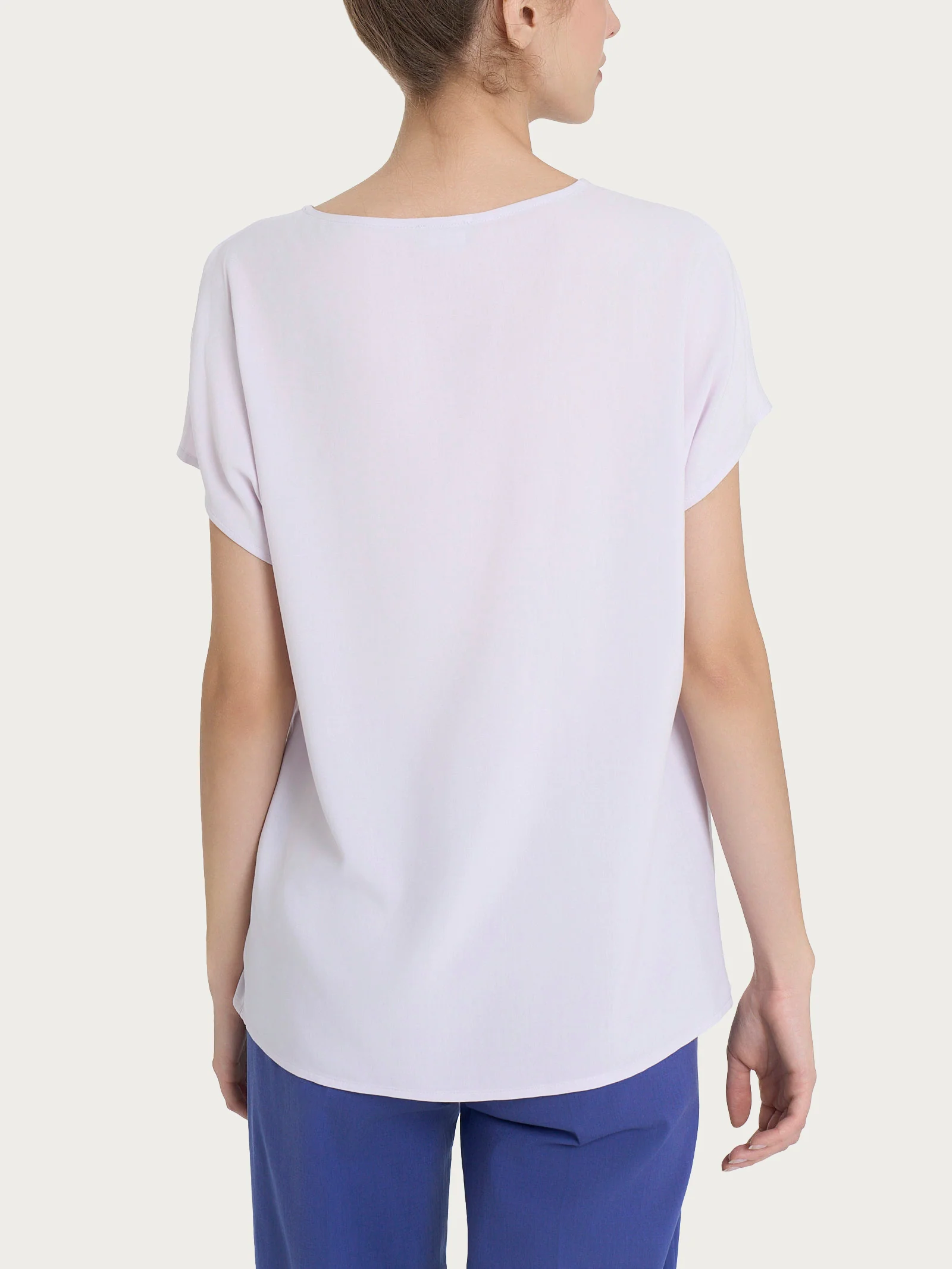 Blusa con manica Kimono in Ecoseta - Orchid Hush - Image 2