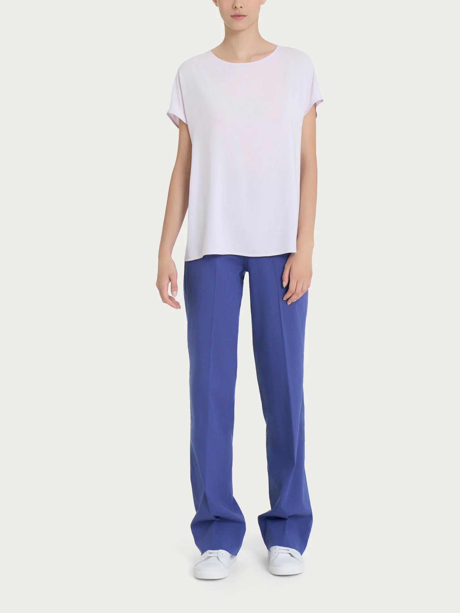 Blusa con manica Kimono in Ecoseta - Orchid Hush - Image 4