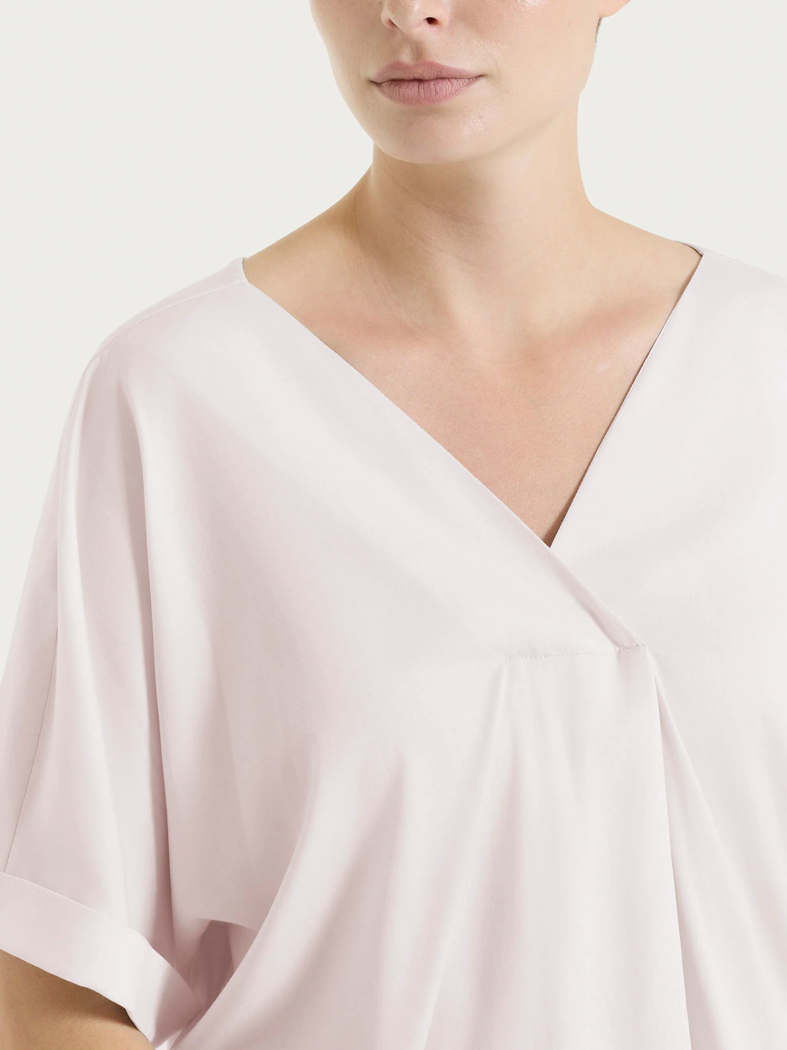 Blusa con manica kimono in Voile Stretch - Hushed Violet - Image 4