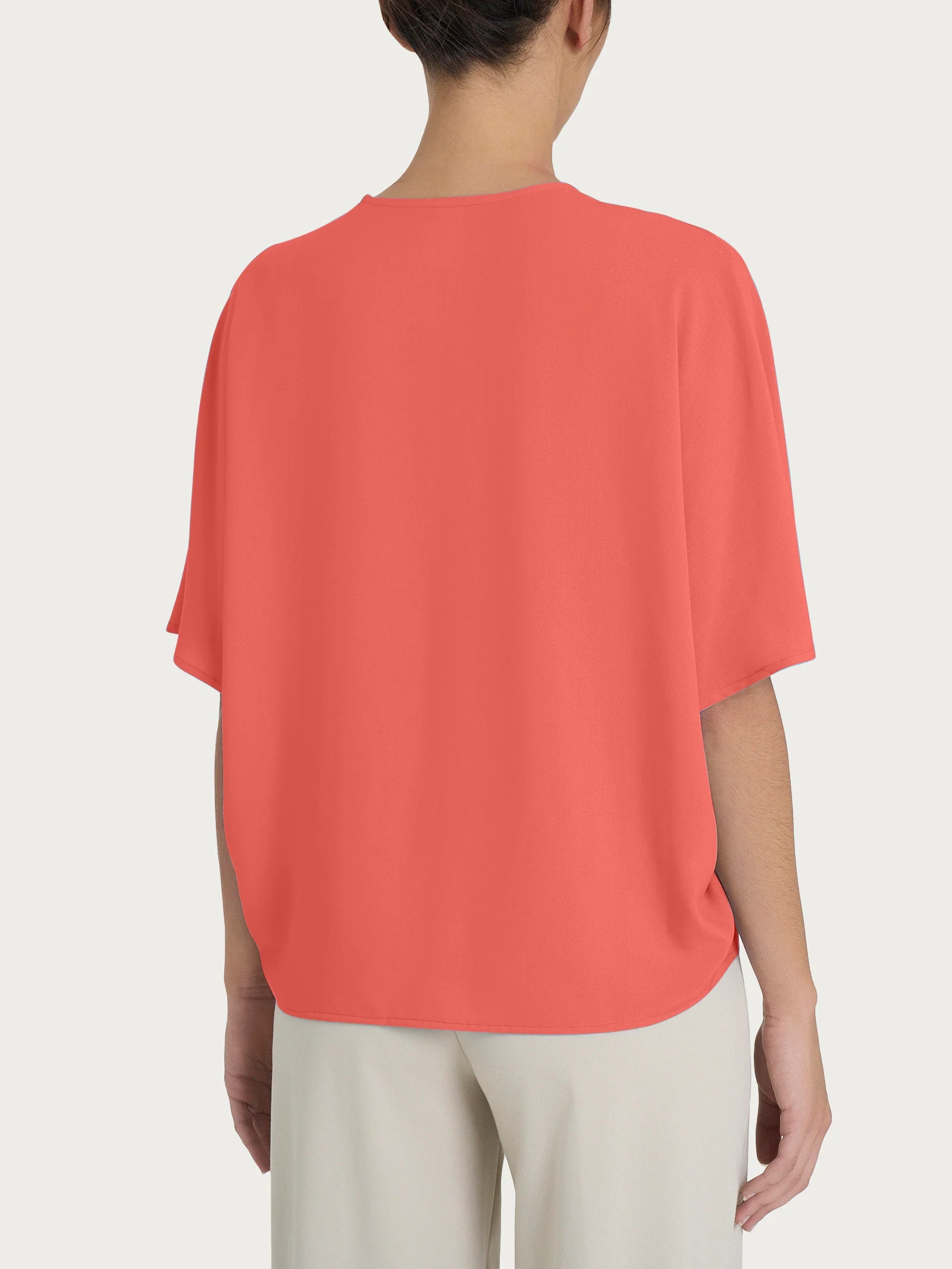 Blusa con scollo a V e manica al gomito in Ecoseta - Dubarry - Image 2