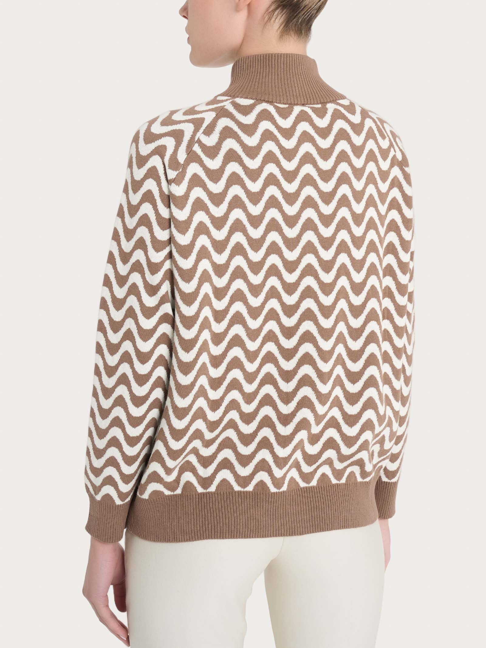 Bomberino a onde in filato Winter Cotton - Fant. Pine Bark - Image 2