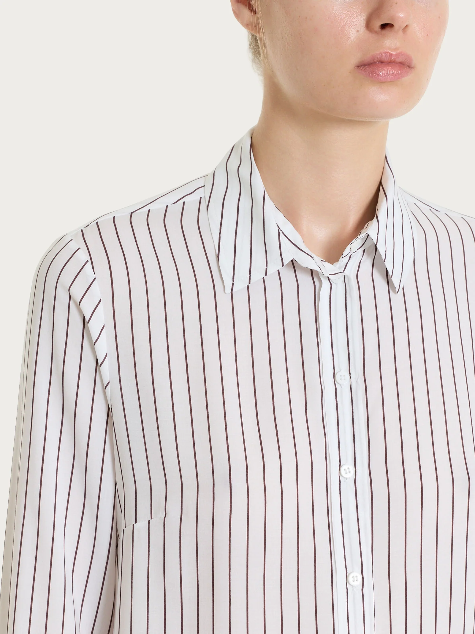 Camicia a righe in EcoSeta - Fant. Raisin - Image 3
