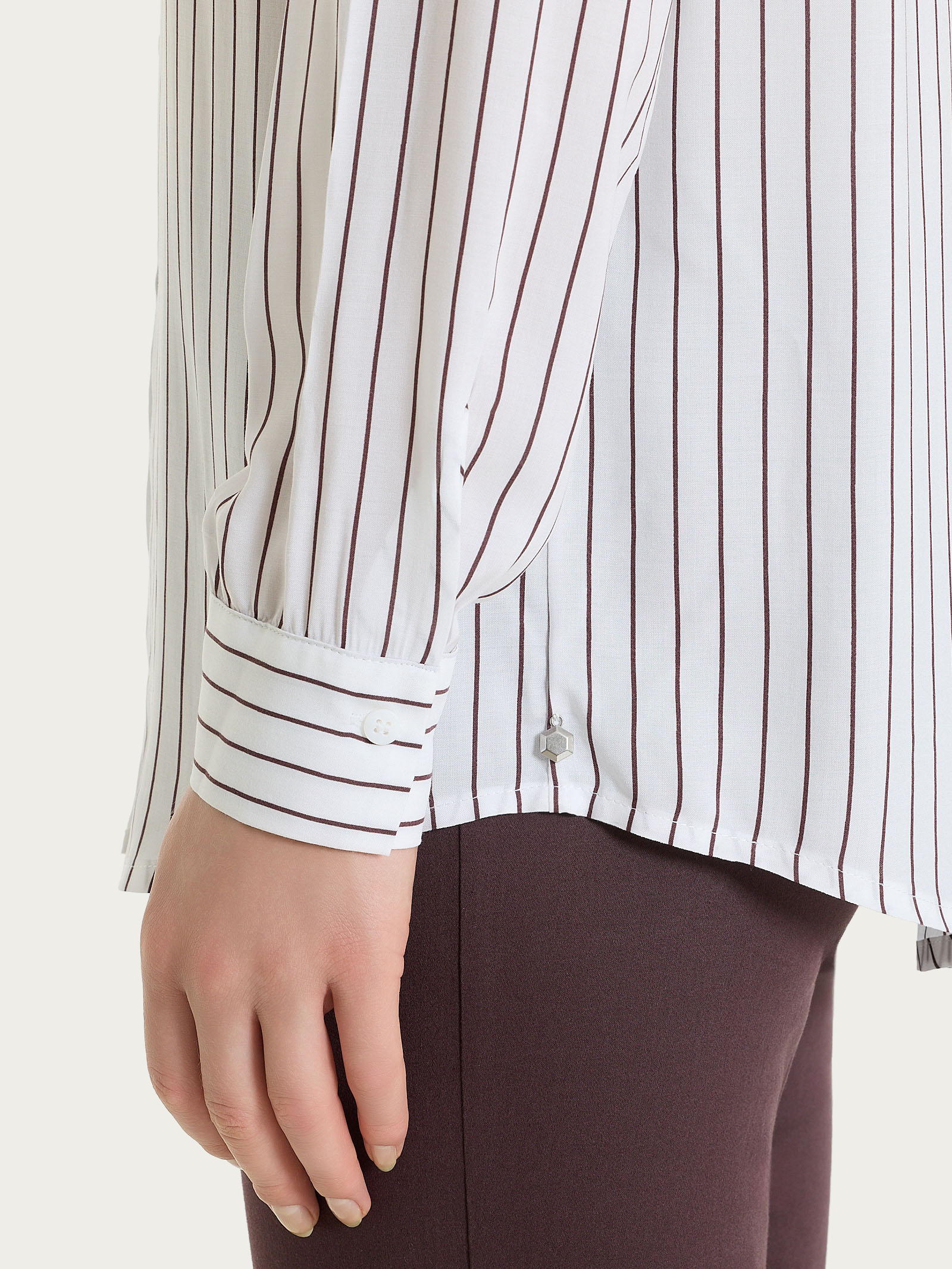 Camicia a righe in EcoSeta - Fant. Raisin - Image 5