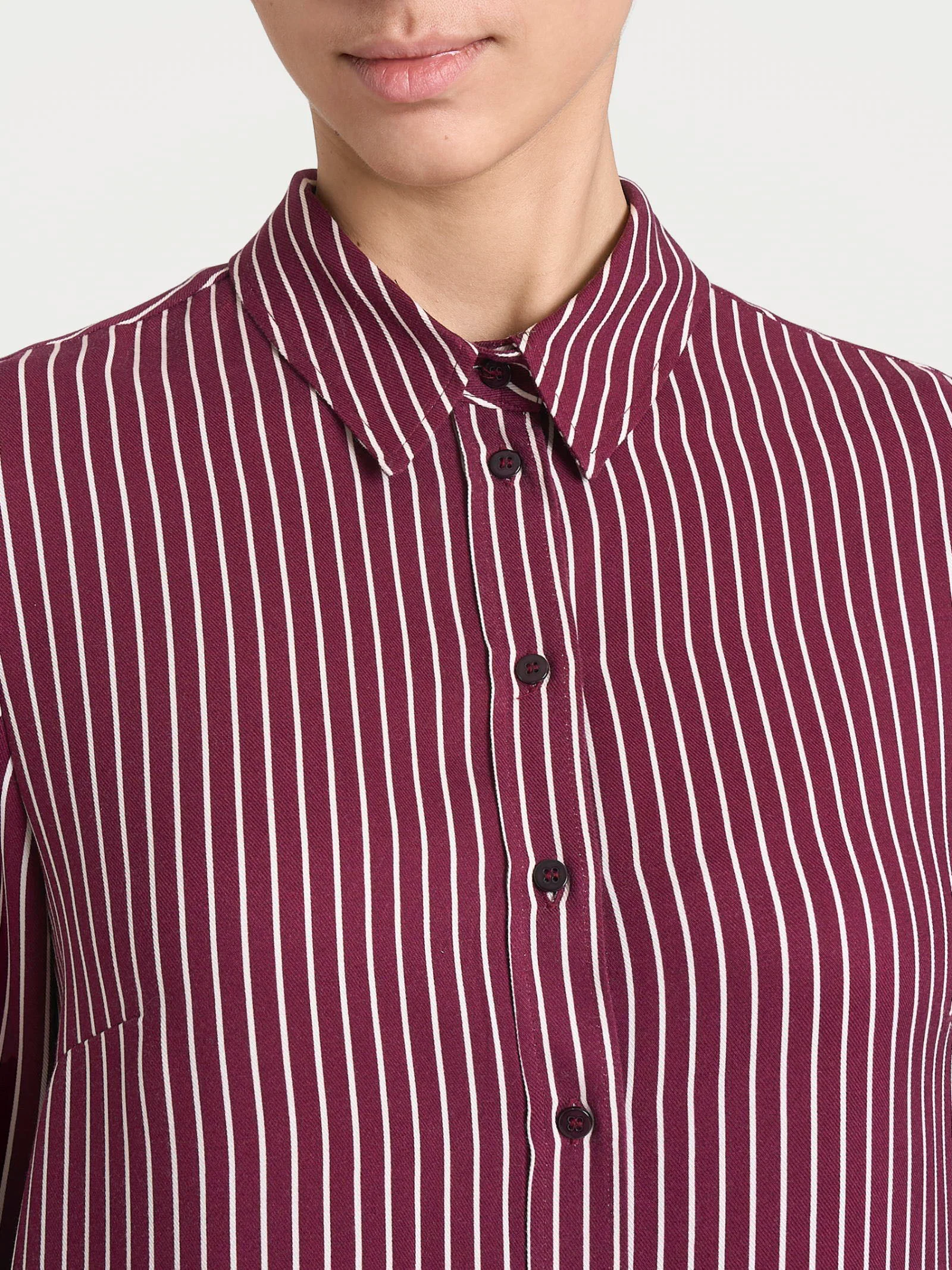 Camicia a righe in Winter EcoSeta - Fant. Fig - Image 3