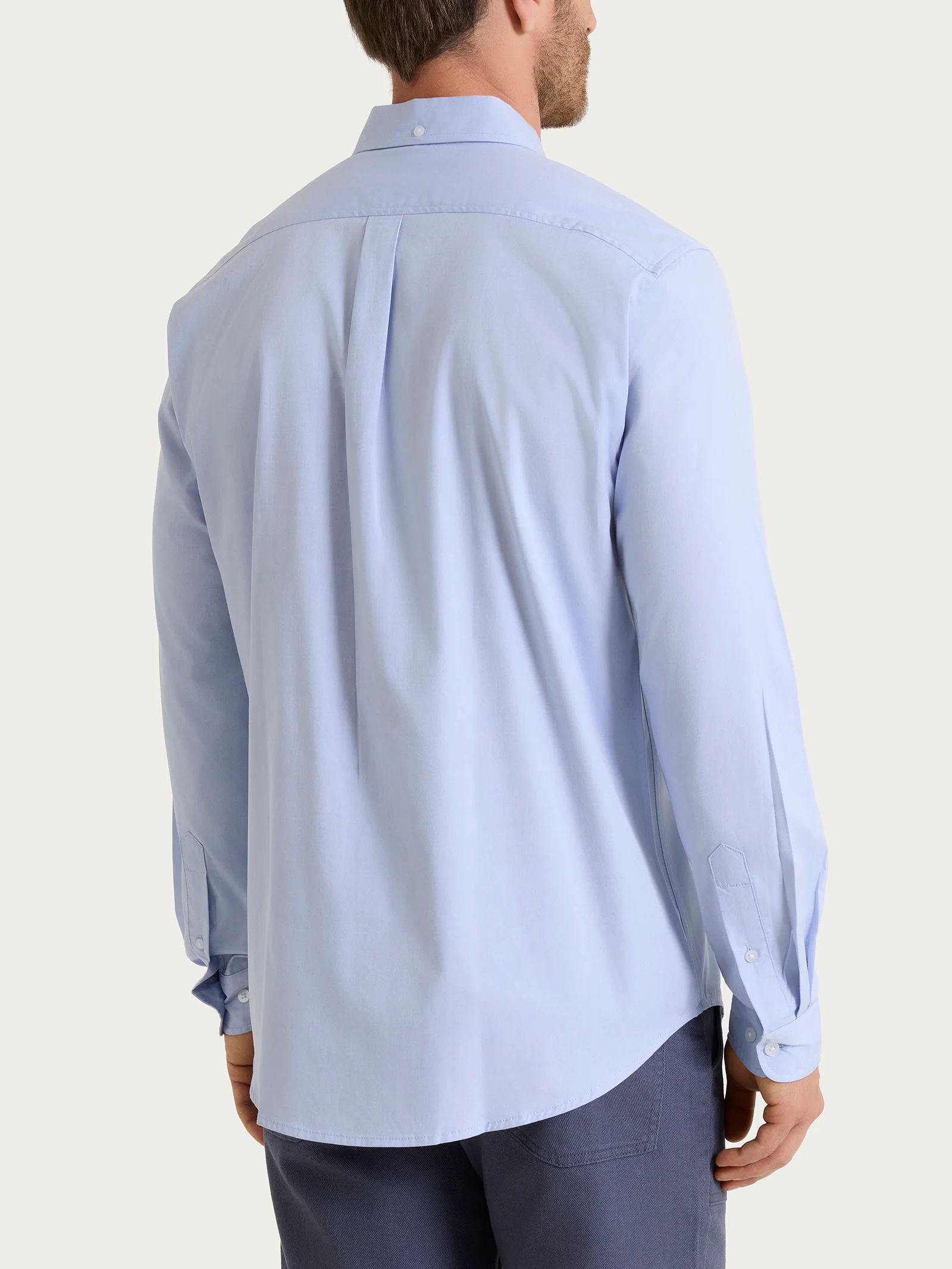 Camicia button down in Oxford Double Twisted - Brunnera Blue - Image 2