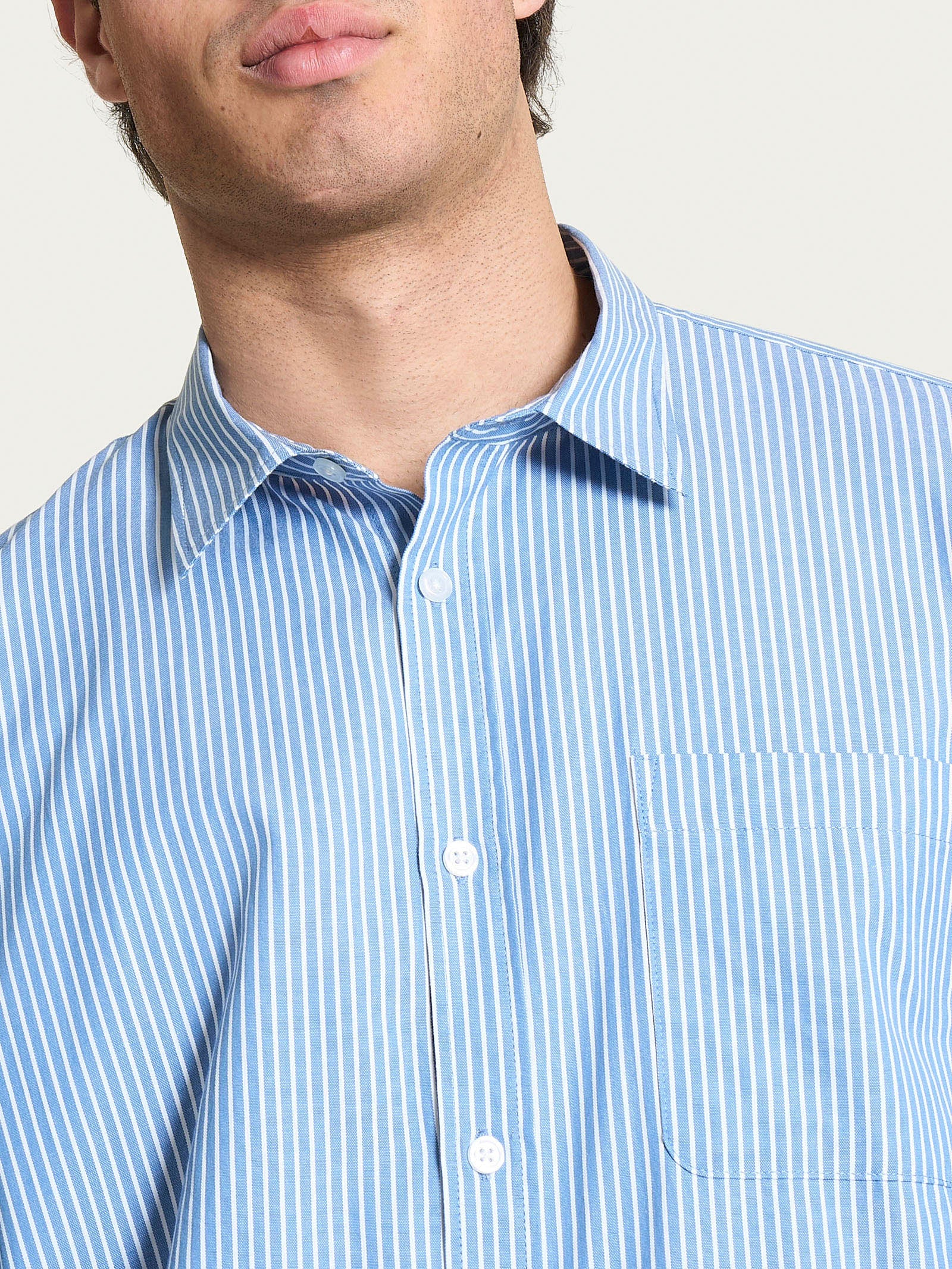 Camicia classica in Oxford Double Twisted - Fant. Rain Washed - Image 3