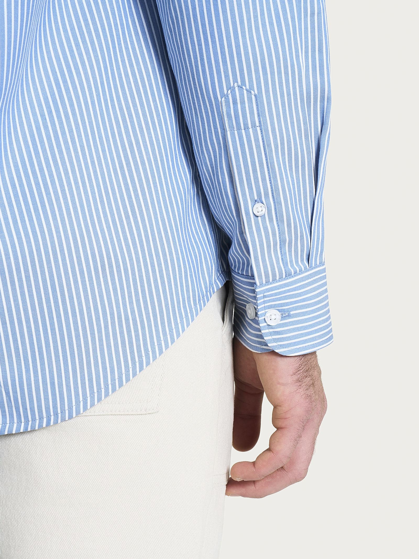 Camicia classica in Oxford Double Twisted - Fant. Rain Washed - Image 4