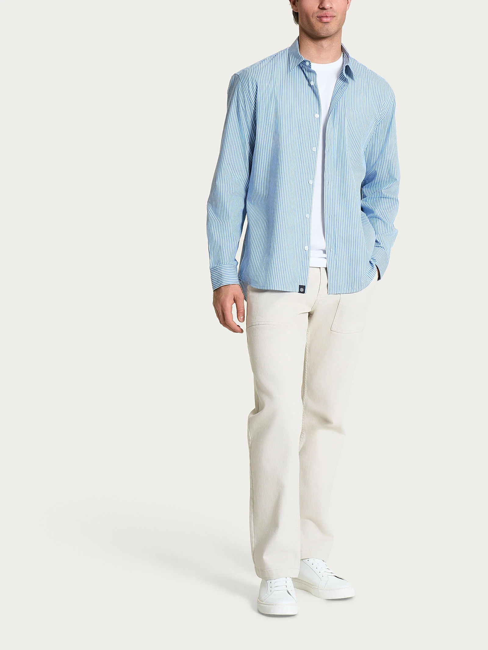 Camicia classica in Oxford Double Twisted - Fant. Rain Washed - Image 6