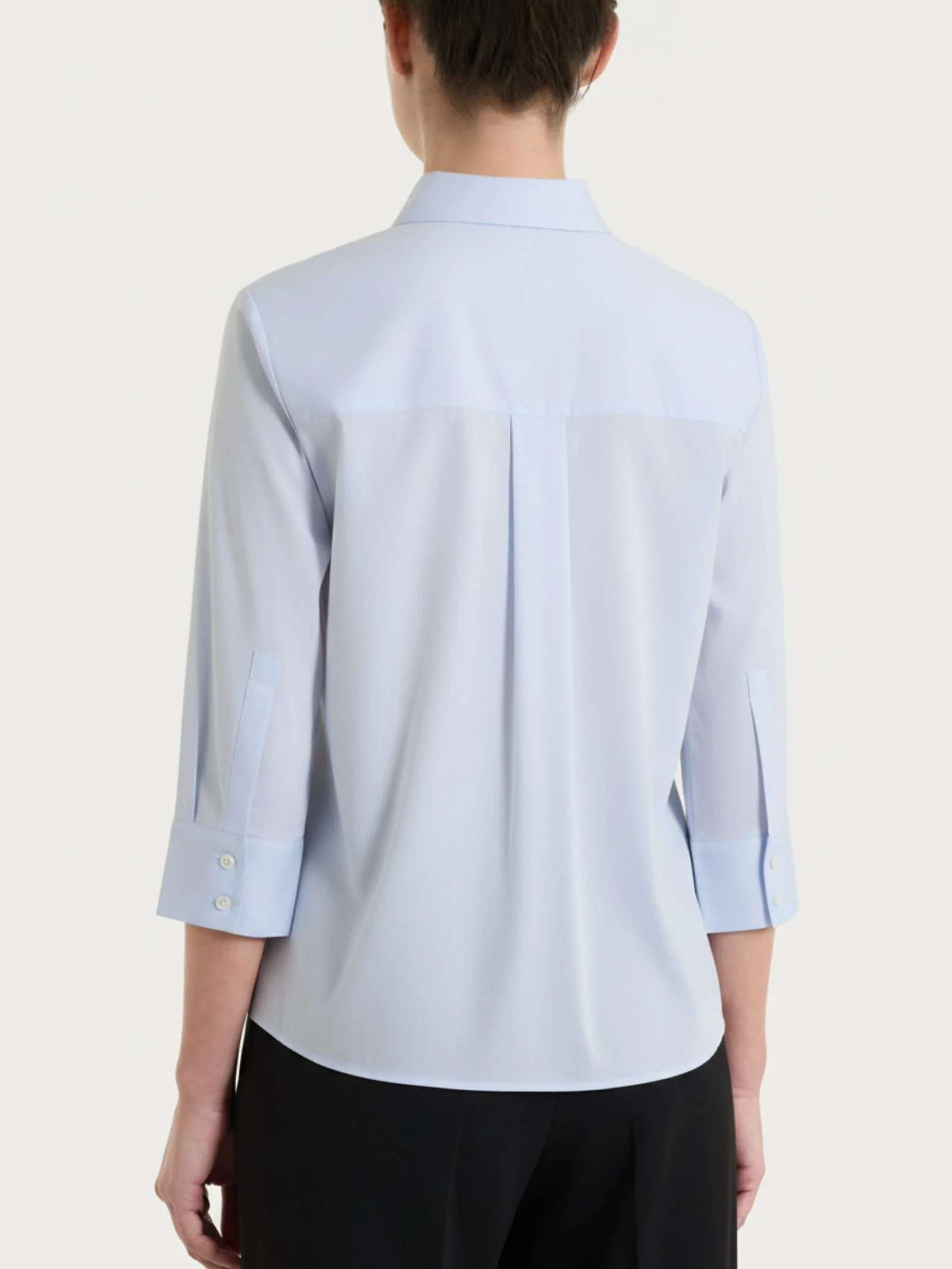 Camicia con manica 3/4 in Poplin di cotone - Skyway - Image 2