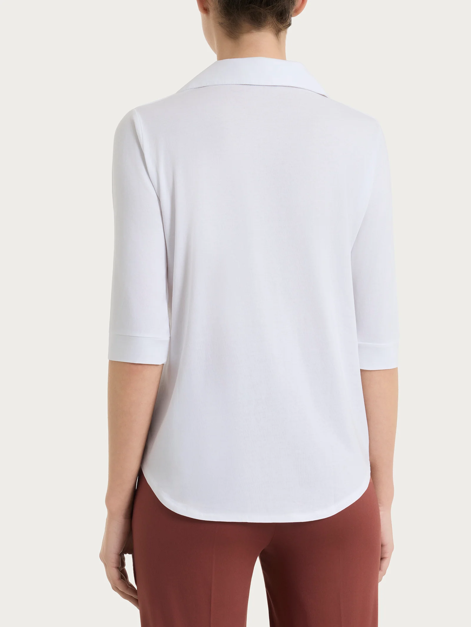 Camicia con manica 3/4 in Ultralight - Bianco - Image 2
