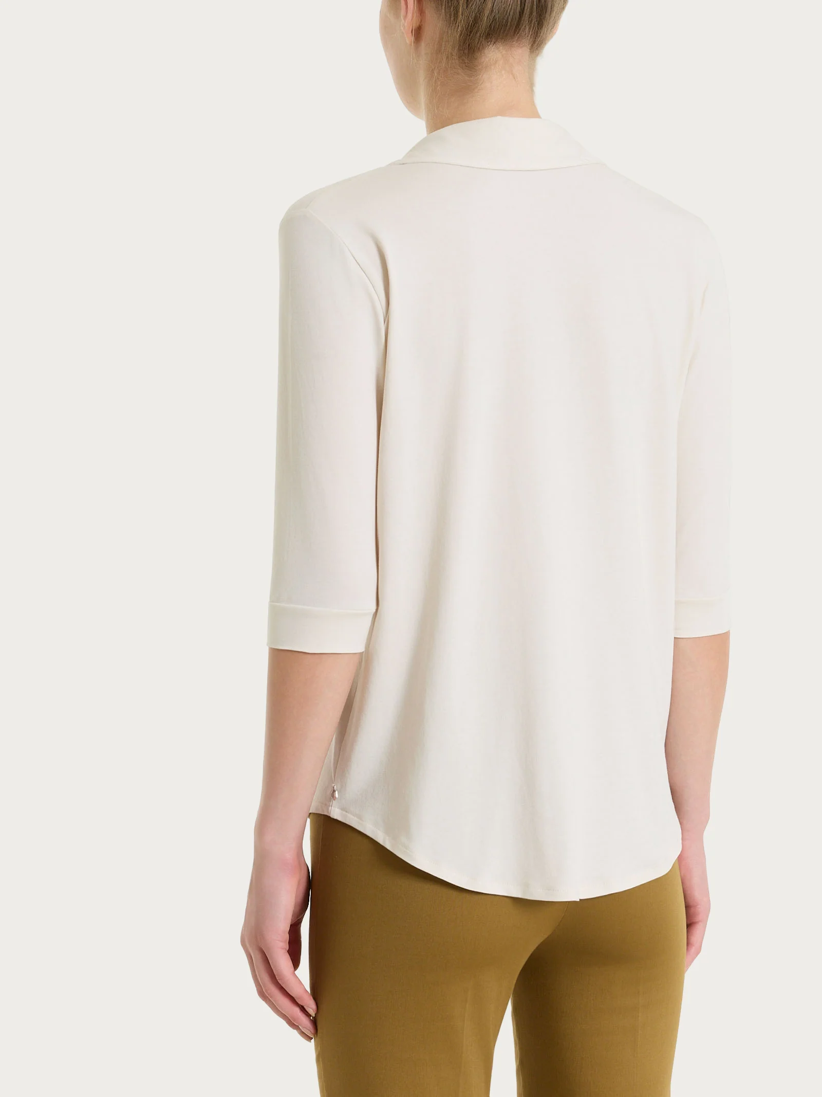 Camicia con manica 3/4 in Ultralight - Champignon - Image 2