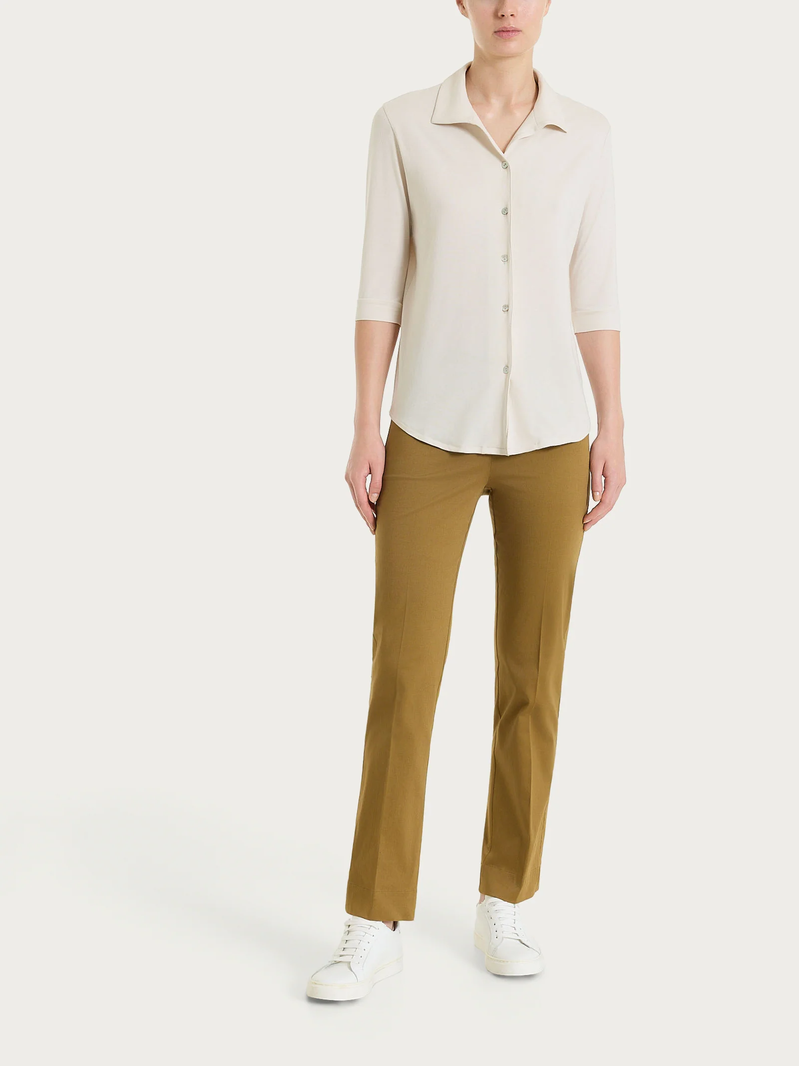 Camicia con manica 3/4 in Ultralight - Champignon - Image 5