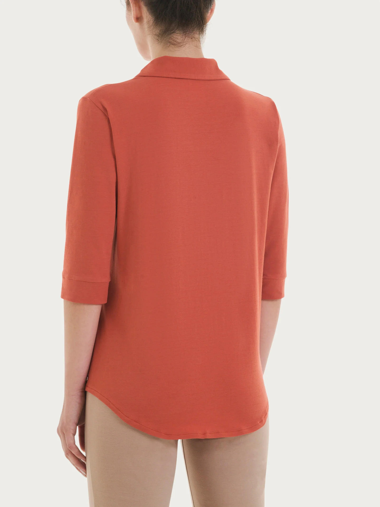 Camicia con manica 3/4 in Ultralight - Burnt Brick - Image 2