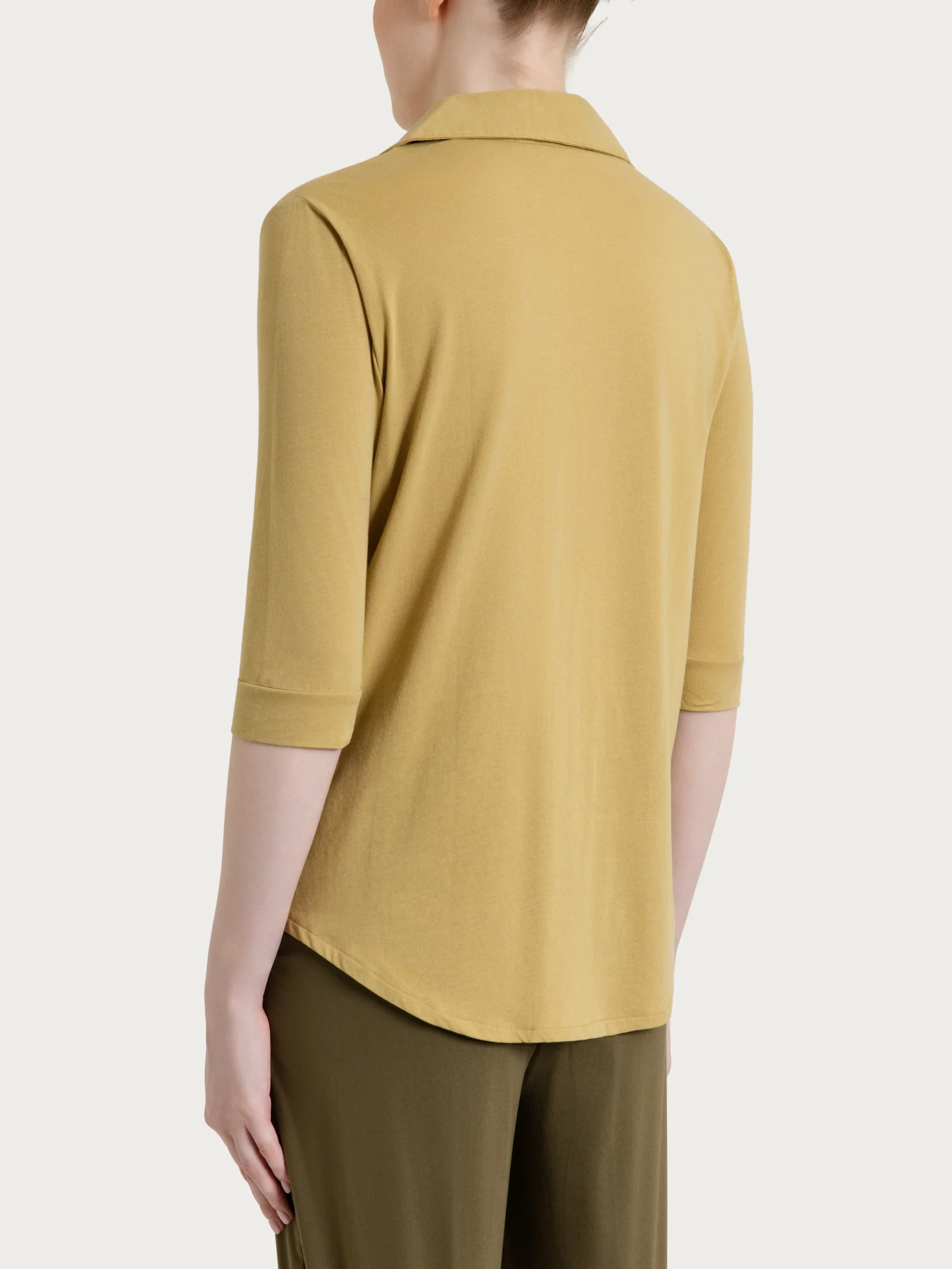 Camicia con manica 3/4 in Ultralight - Khaki - Image 2