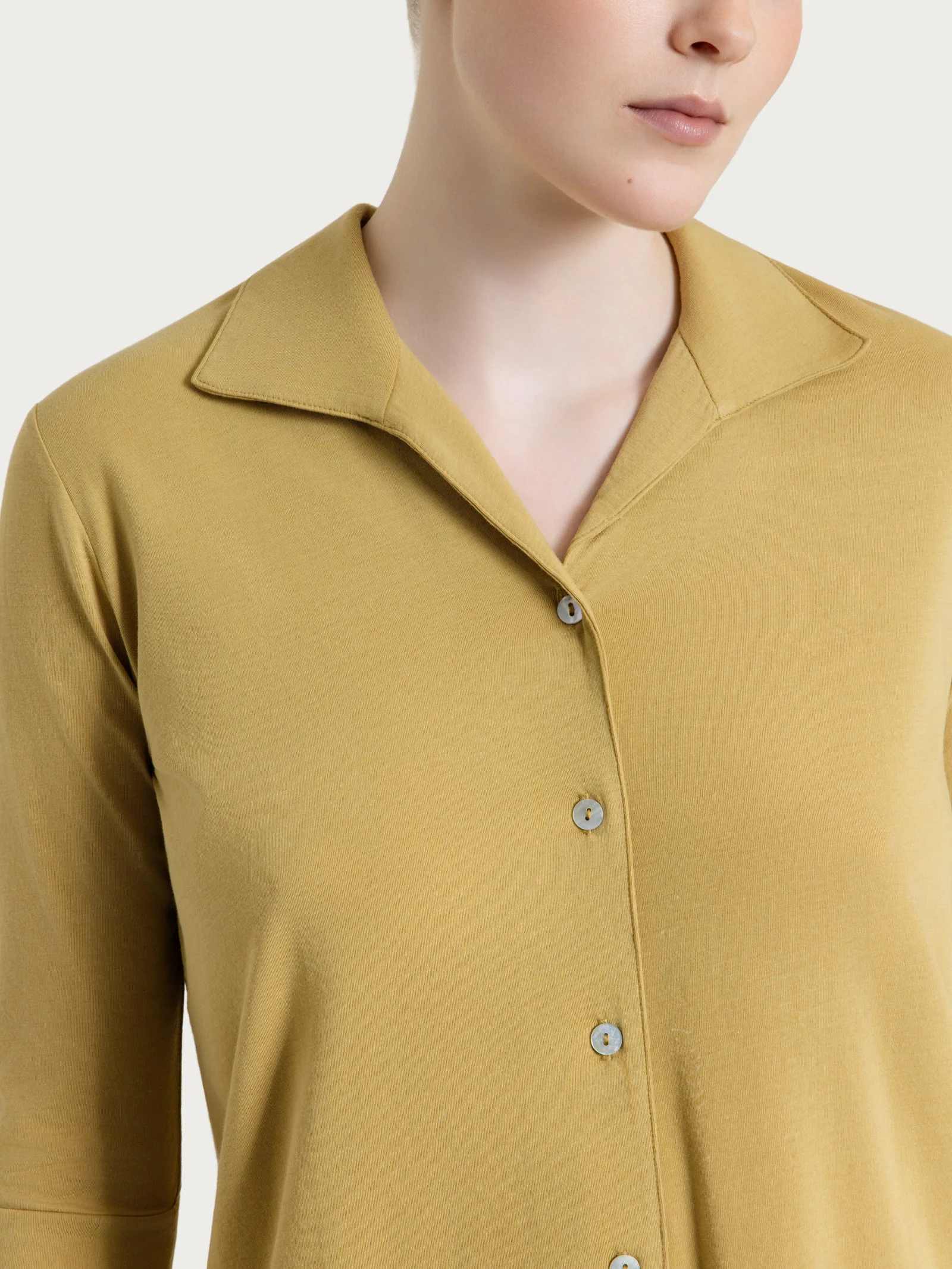Camicia con manica 3/4 in Ultralight - Khaki - Image 3