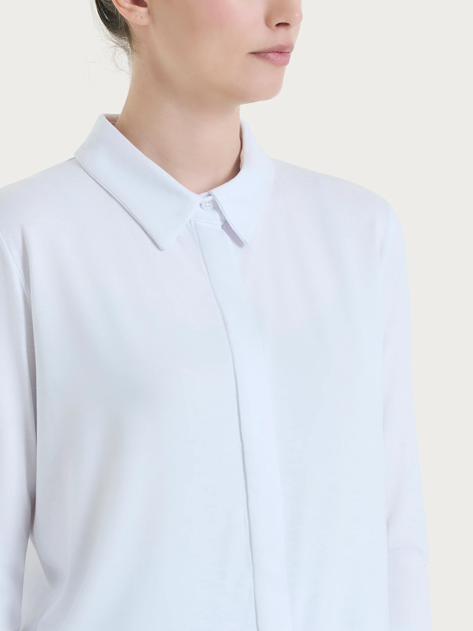 Camicia con manica 3/4 in Viscosa Summer - Bianco - Image 3