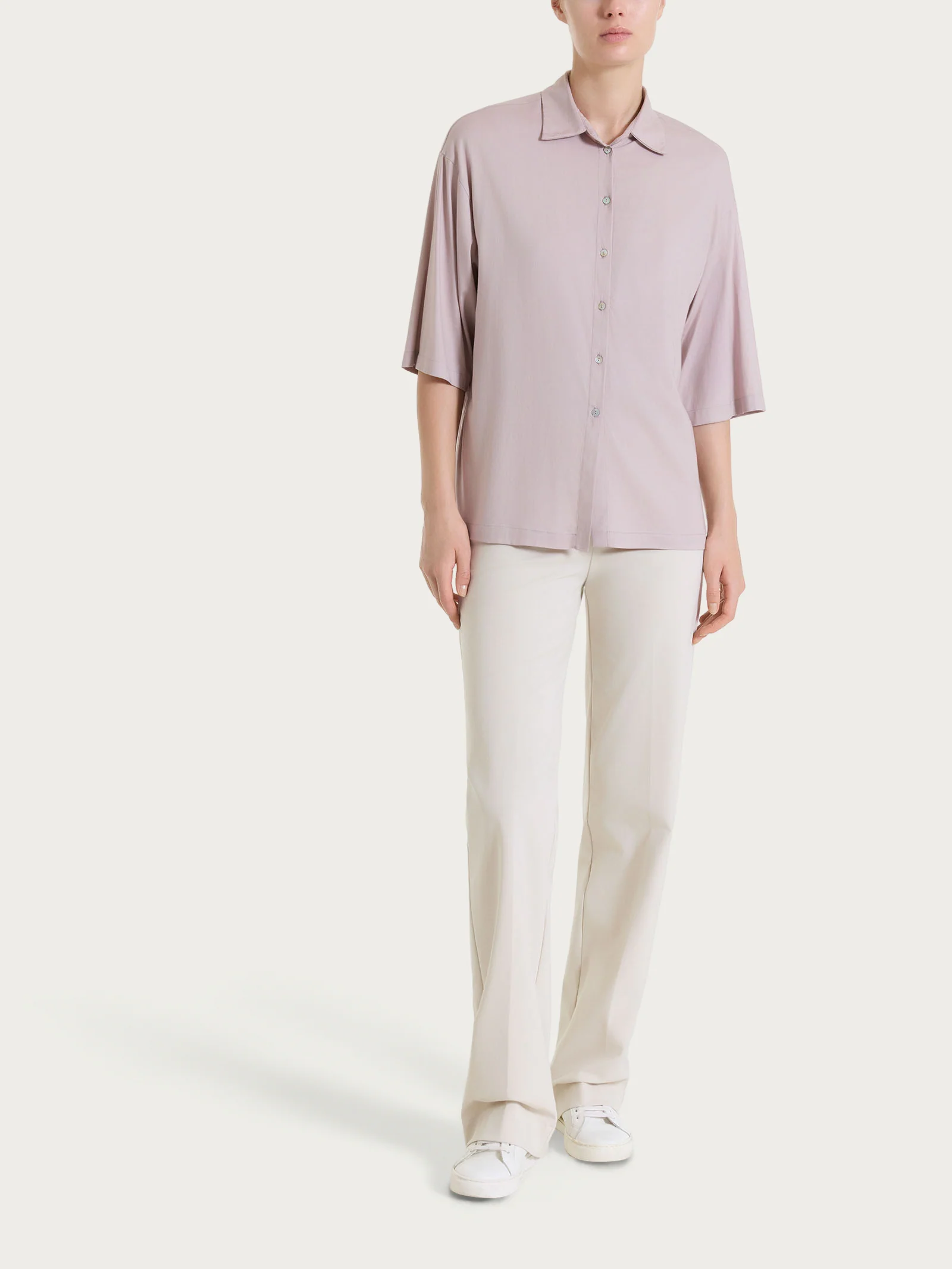 Camicia con manica 3/4 in Voile Stretch - Sphinx - Image 6