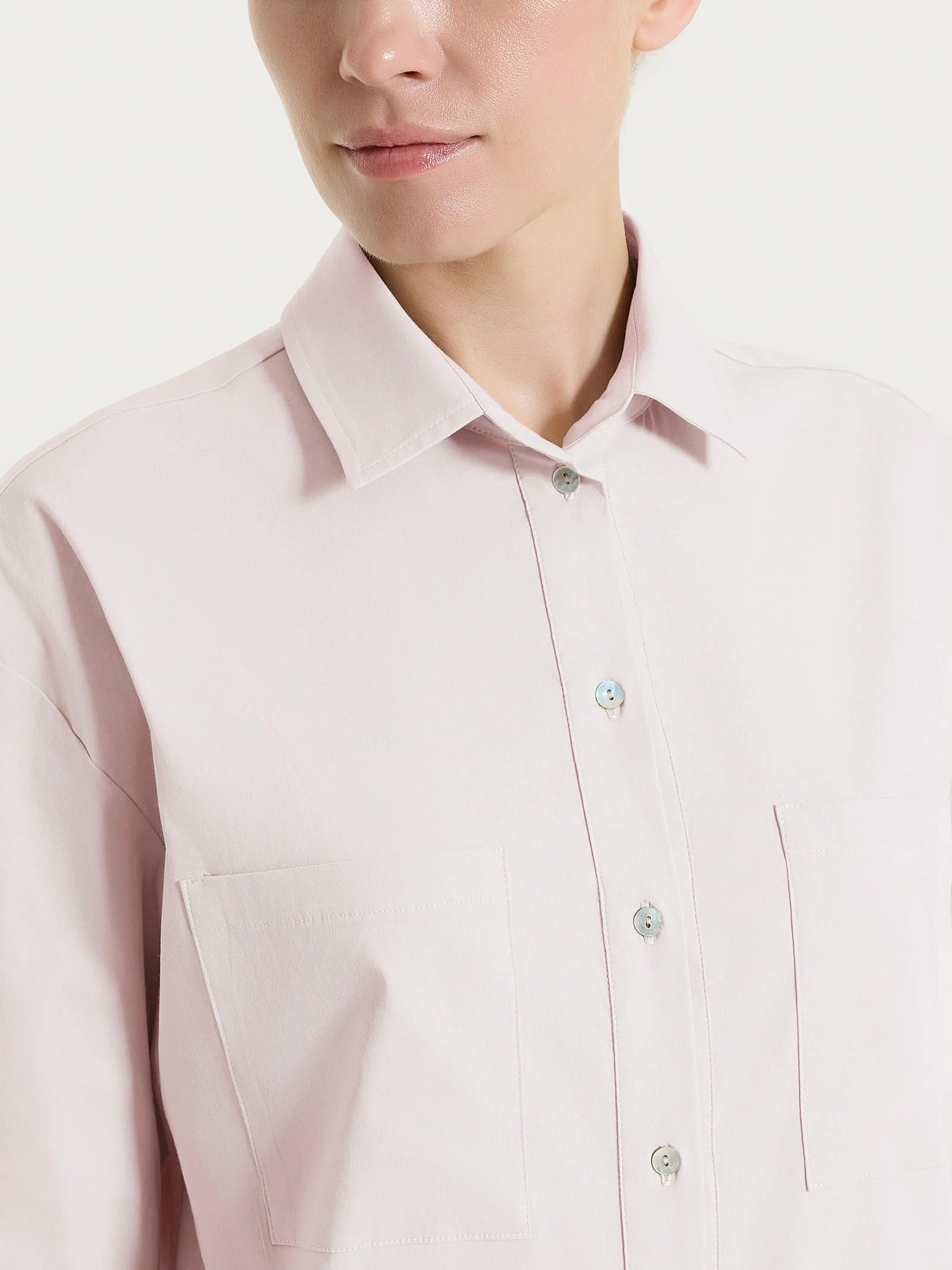 Camicia con manica corta in Super Fresh - Hushed Violet - Image 3