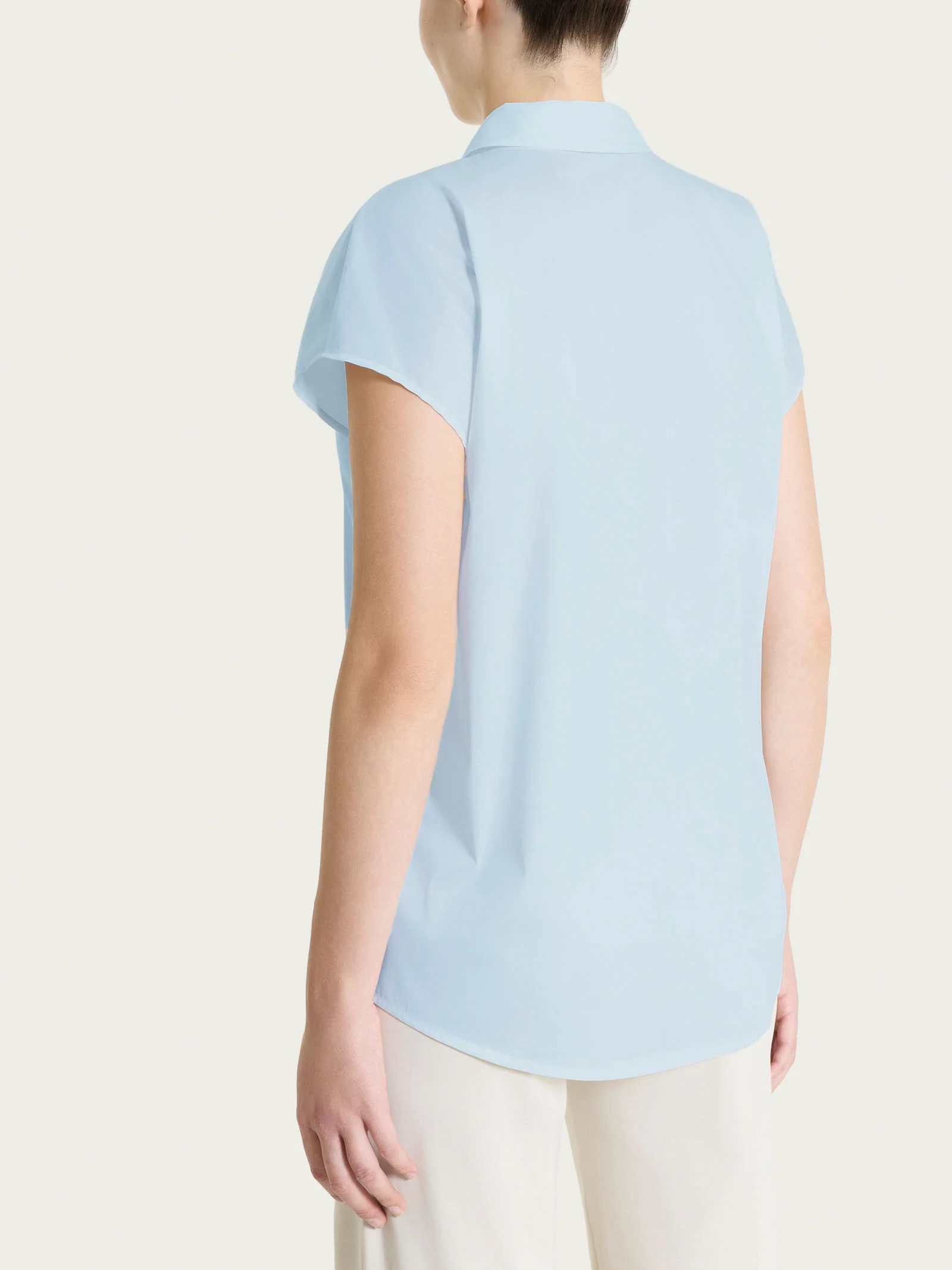 Camicia con manica kimono in Poplin di cotone - Skyway - Image 2