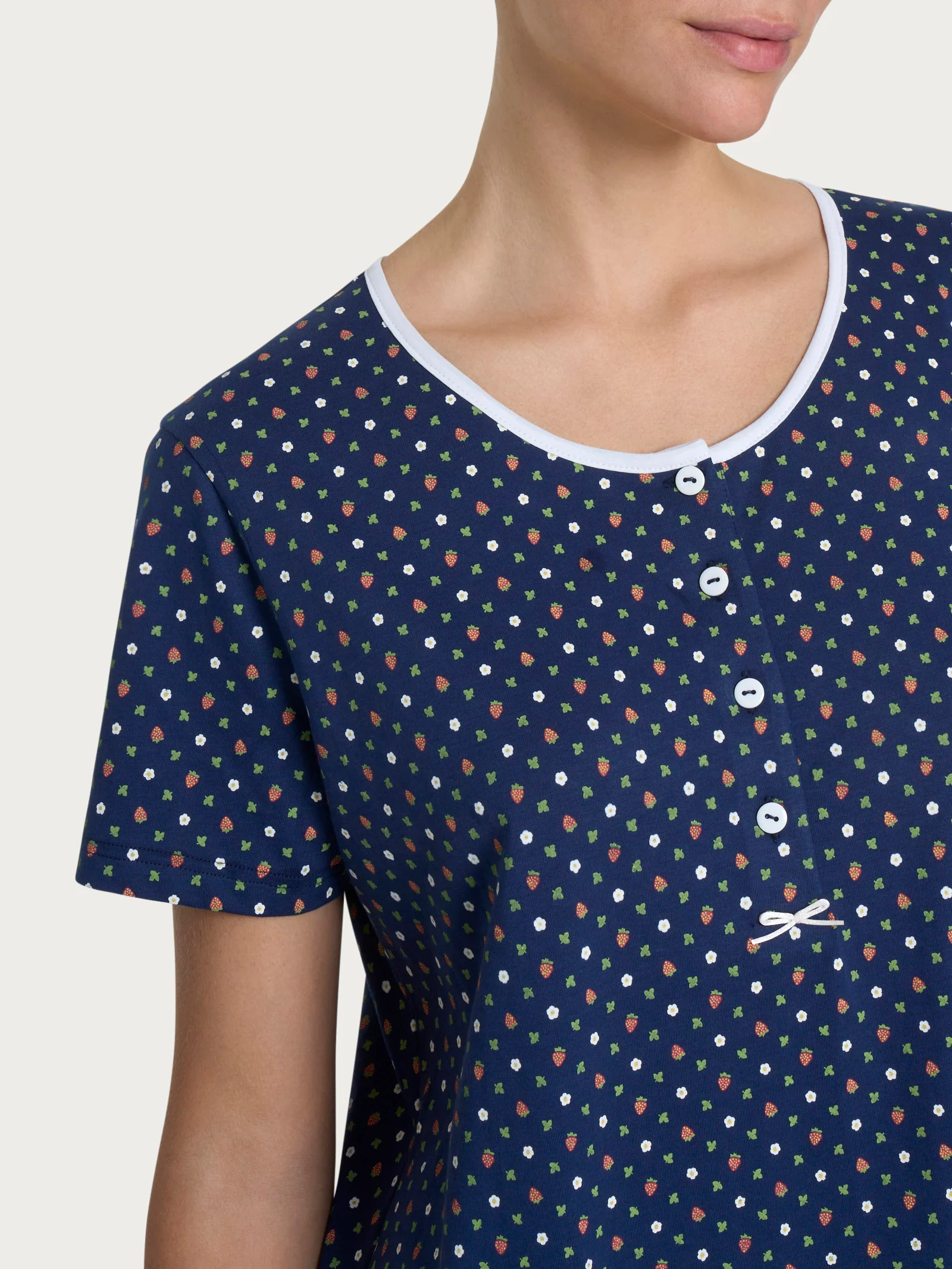 Camicia da notte a serafino in Jersey di cotone - Fant. Naval Academy - Image 3