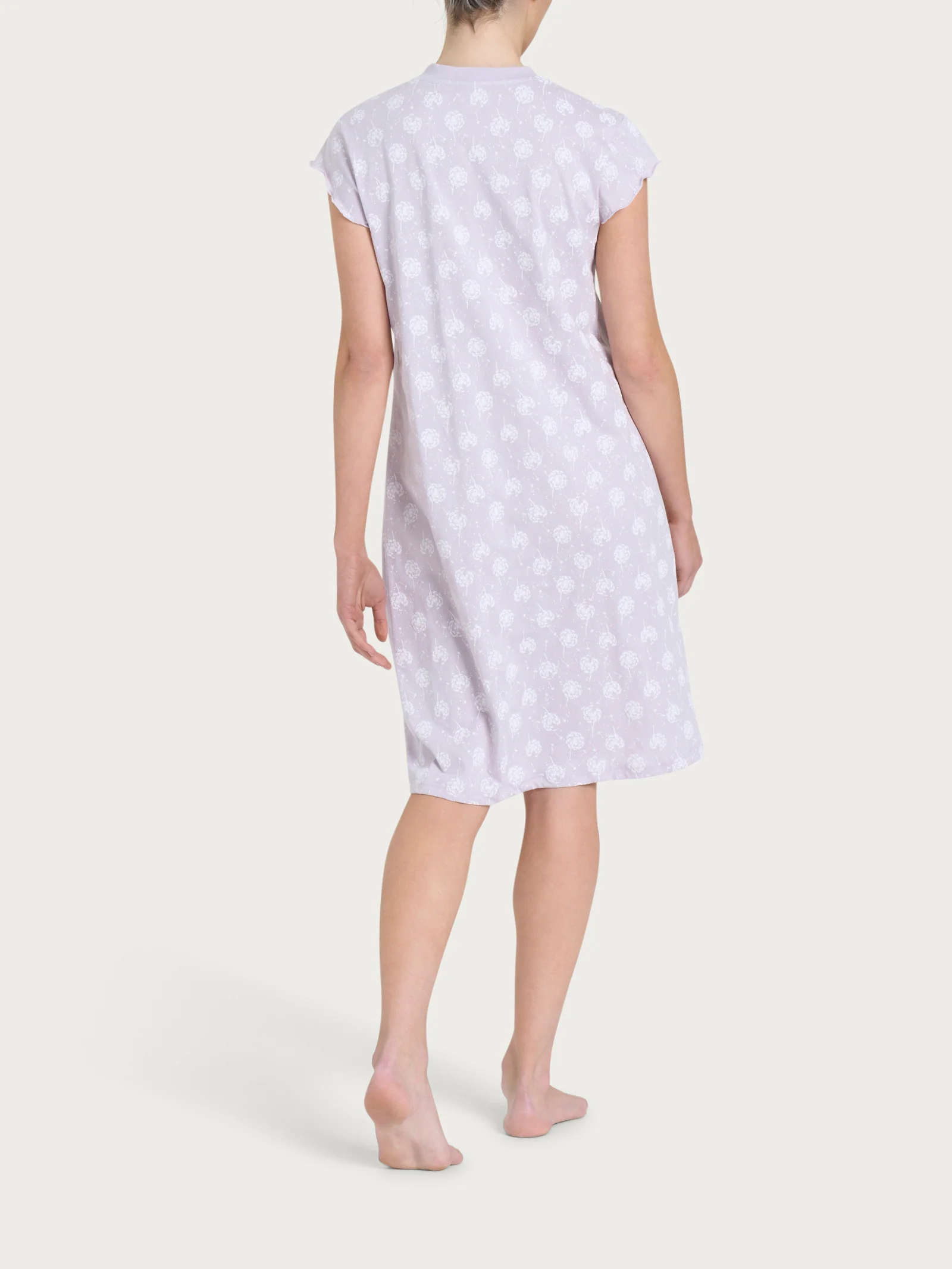Camicia da notte aperta con nervature in Jersey di cotone - Fant. Thistle - Image 2