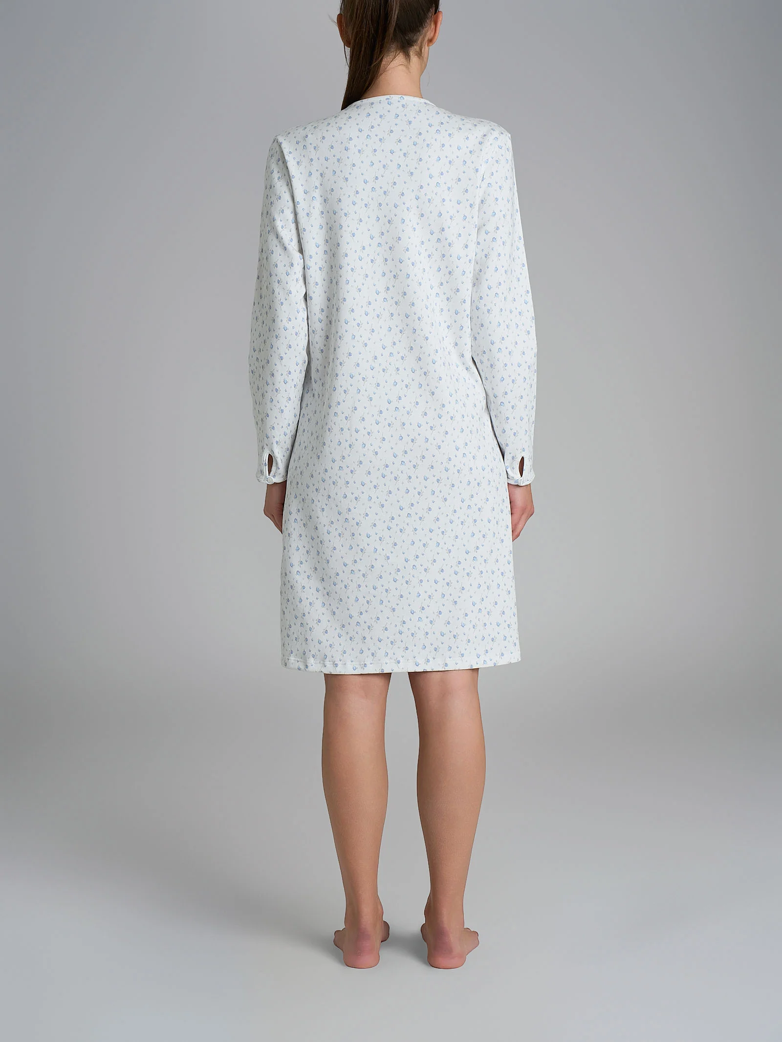 Camicia da notte con dettagli in Interlock di cotone 40-54 - Fant. Eventide - Image 2