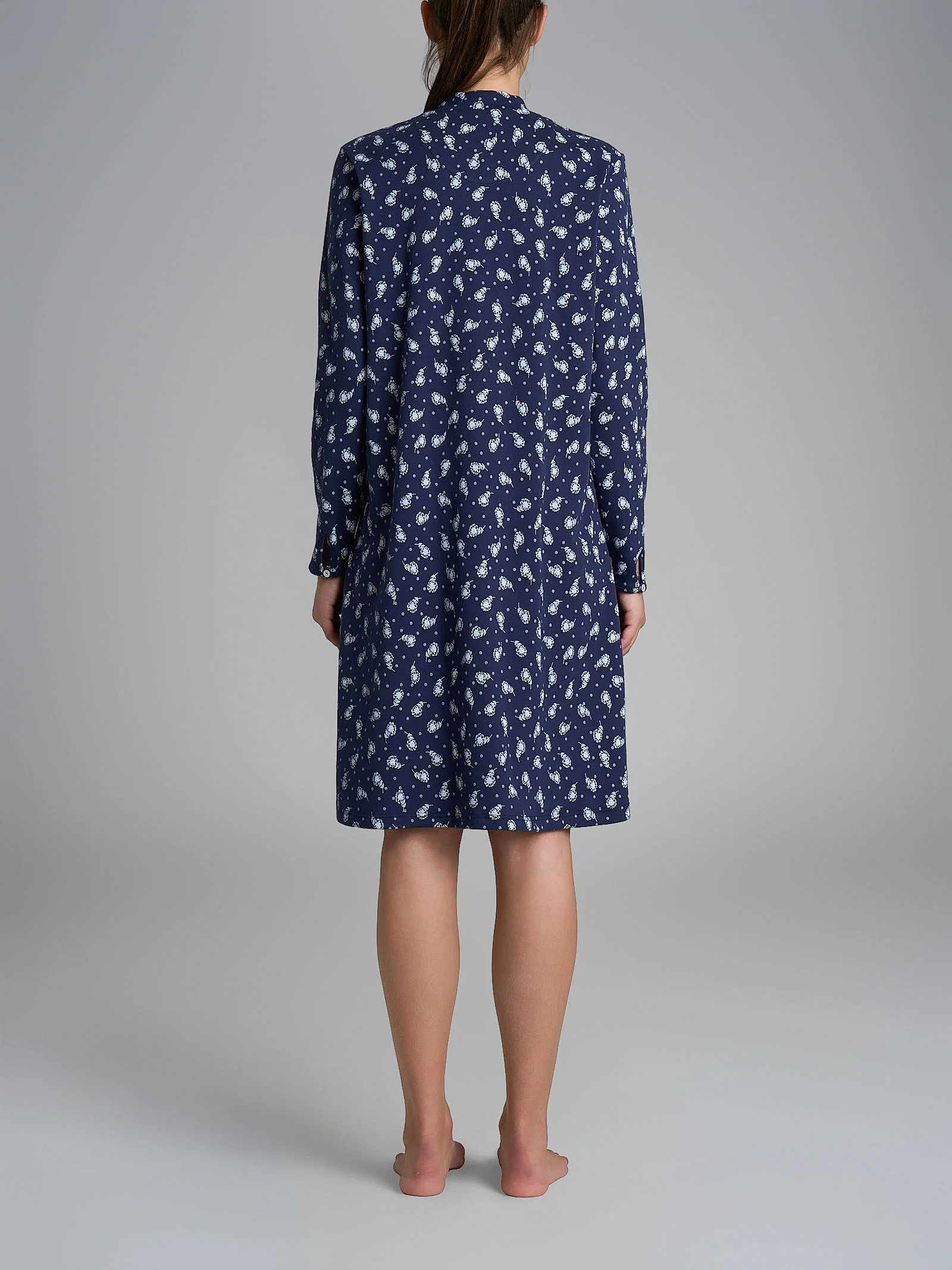 Camicia da notte con pieghe in Interlock di cotone 40-54 - Fant. Naval Academy Fiore - Image 2