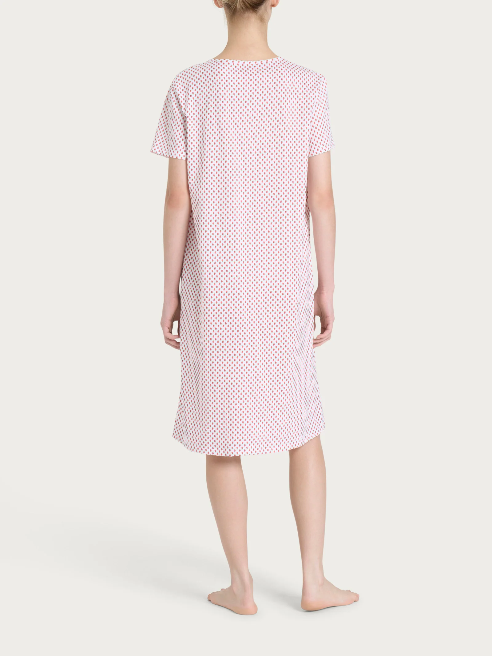 Camicia da notte con rouche in Jersey di cotone - Fant.Bianco - Image 2