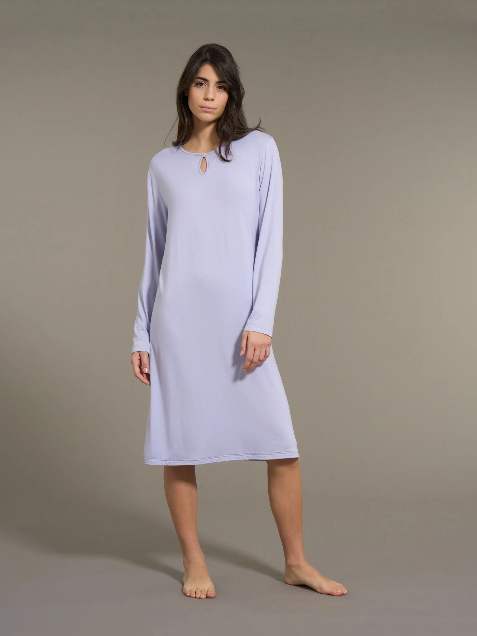 Camicia da notte lunga in interlock micromodal - Bucaneve