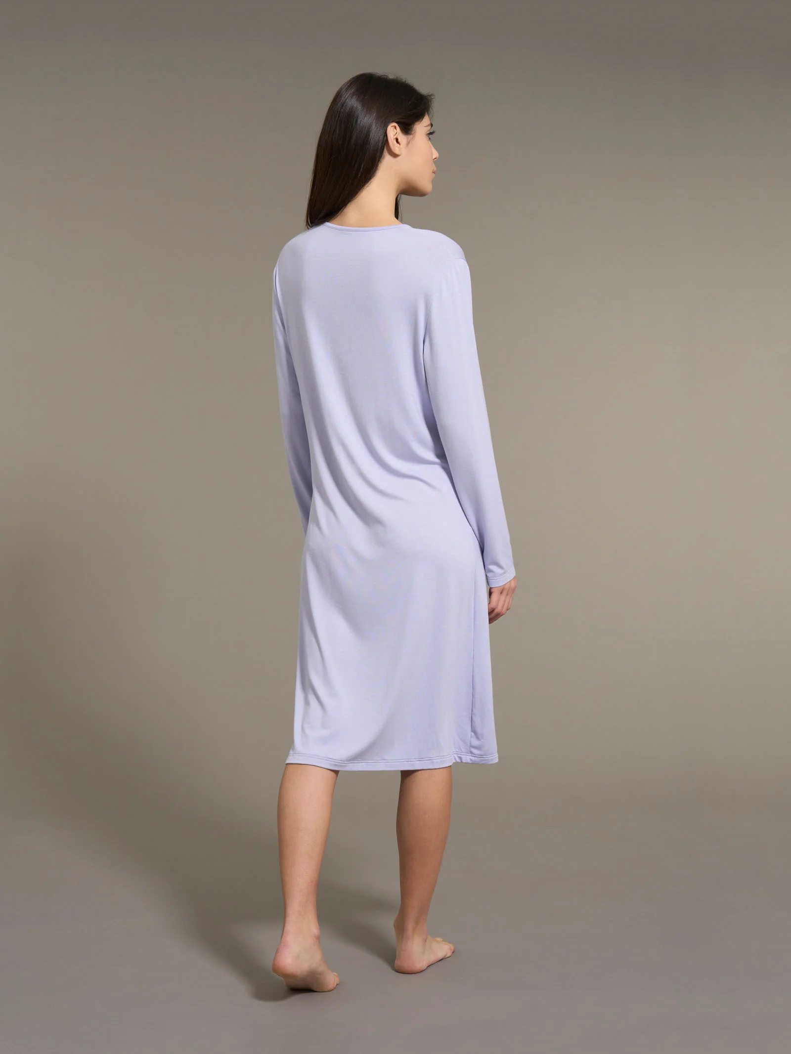 Camicia da notte lunga in interlock micromodal - Bucaneve - Image 2