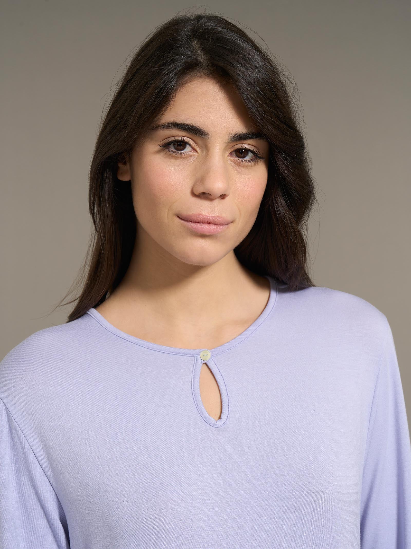 Camicia da notte lunga in interlock micromodal - Bucaneve - Image 3