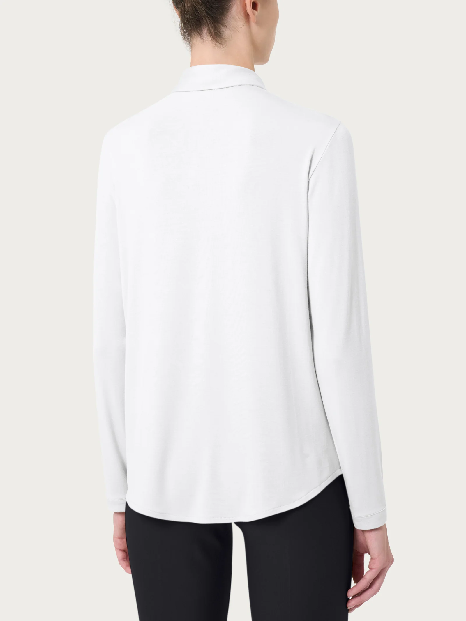 Camicia in Eco Viscosa - Bianco - Image 2