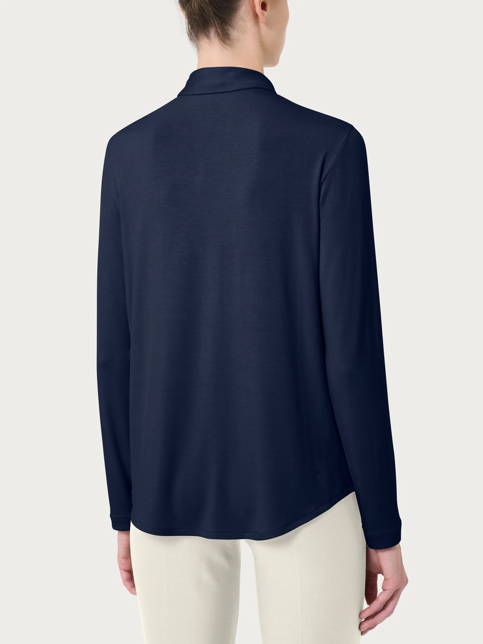 Camicia in Eco Viscosa - Bleu - Image 2