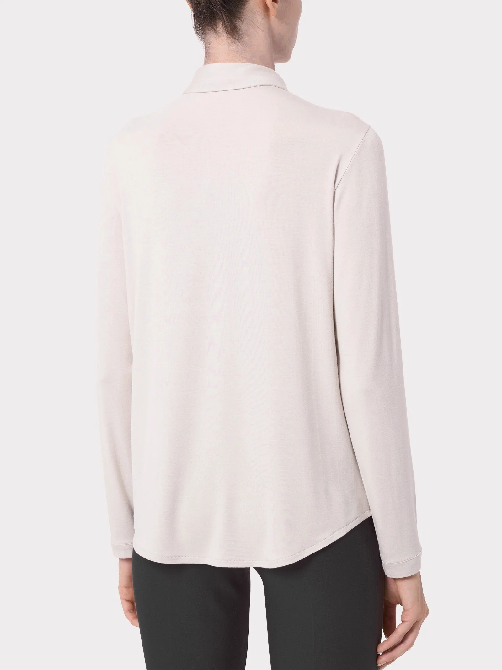 Camicia in Eco Viscosa - Champignon - Image 2