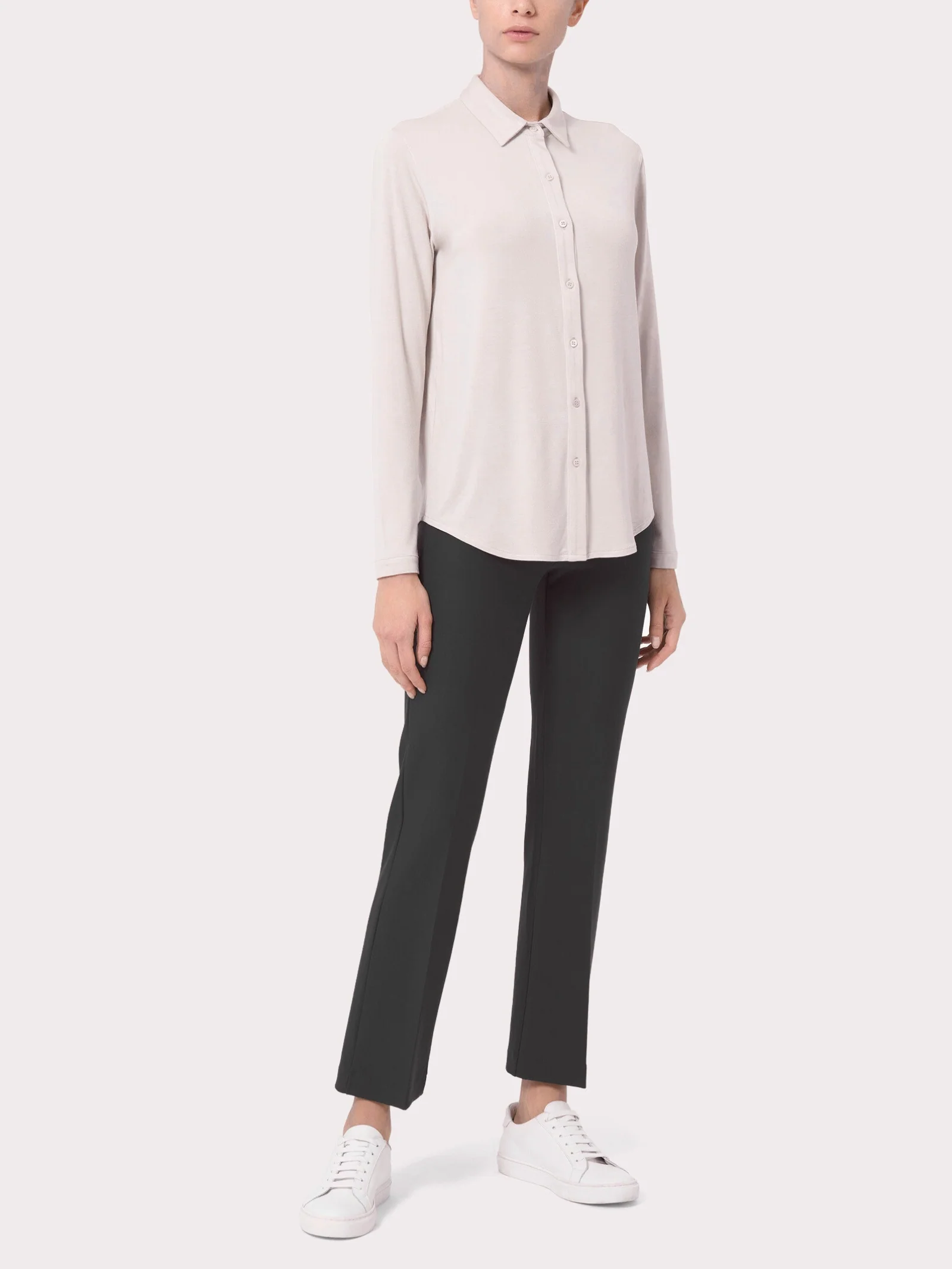 Camicia in Eco Viscosa - Champignon - Image 4