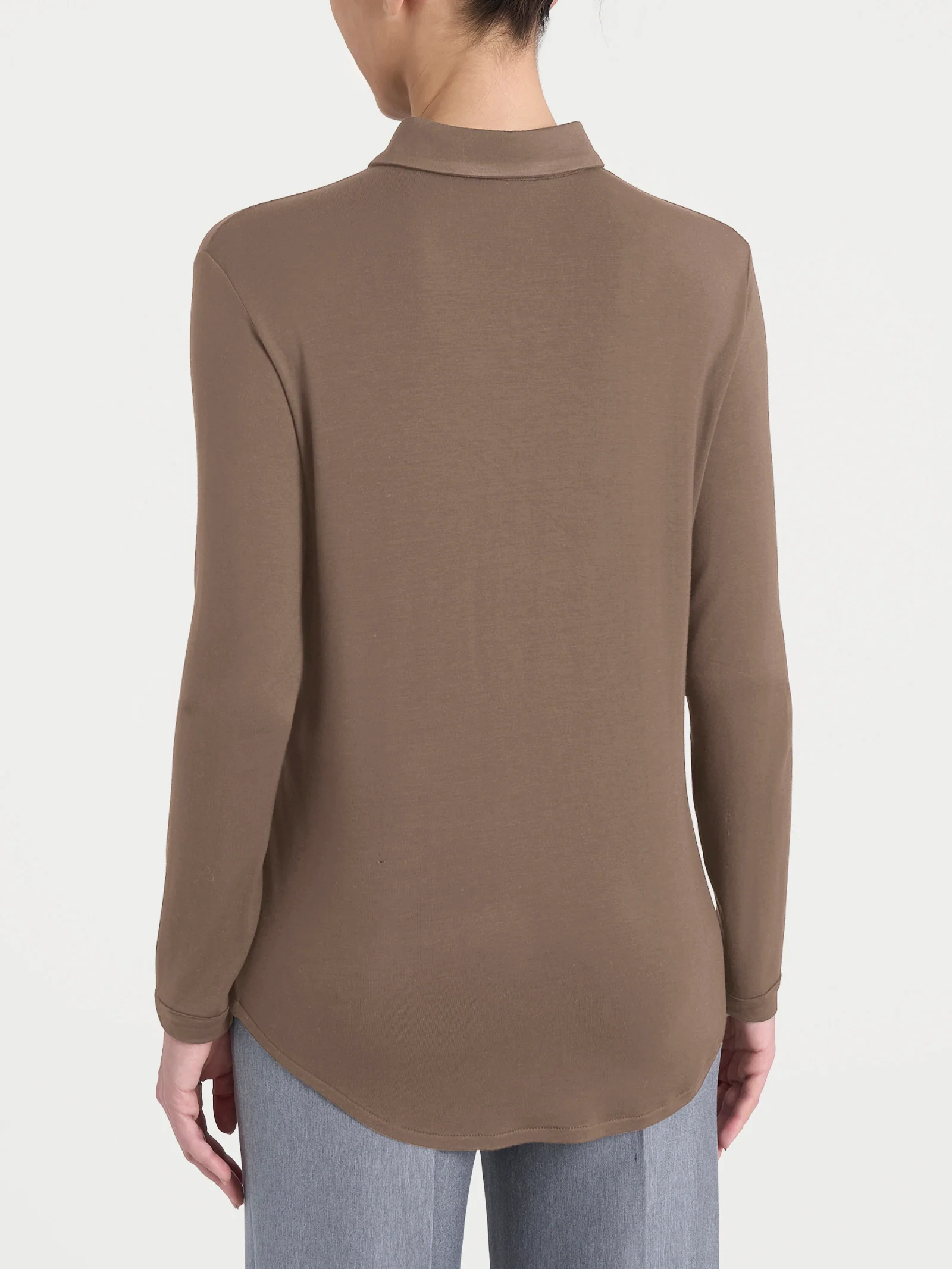Camicia in Eco Viscosa - Pine Bark - Image 2
